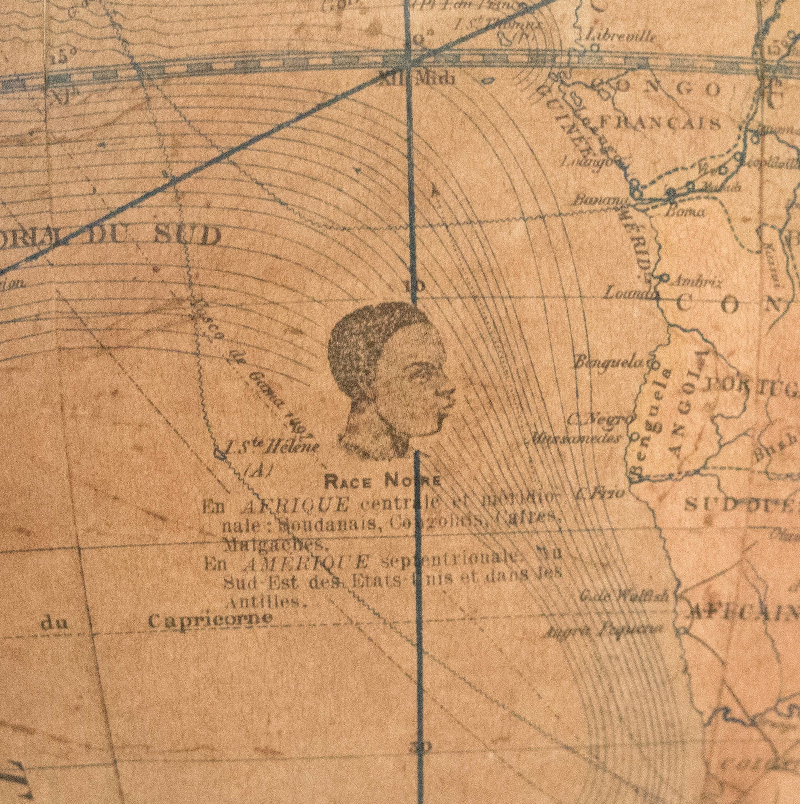 1880 antique terrestrial globe Windels - 2