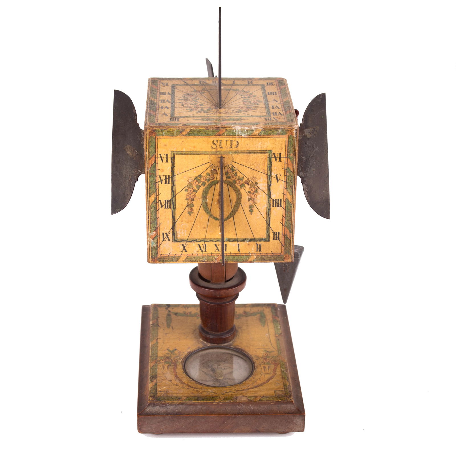 BERINGER CUBIC SUNDIAL polyhedral 18TH . - 2