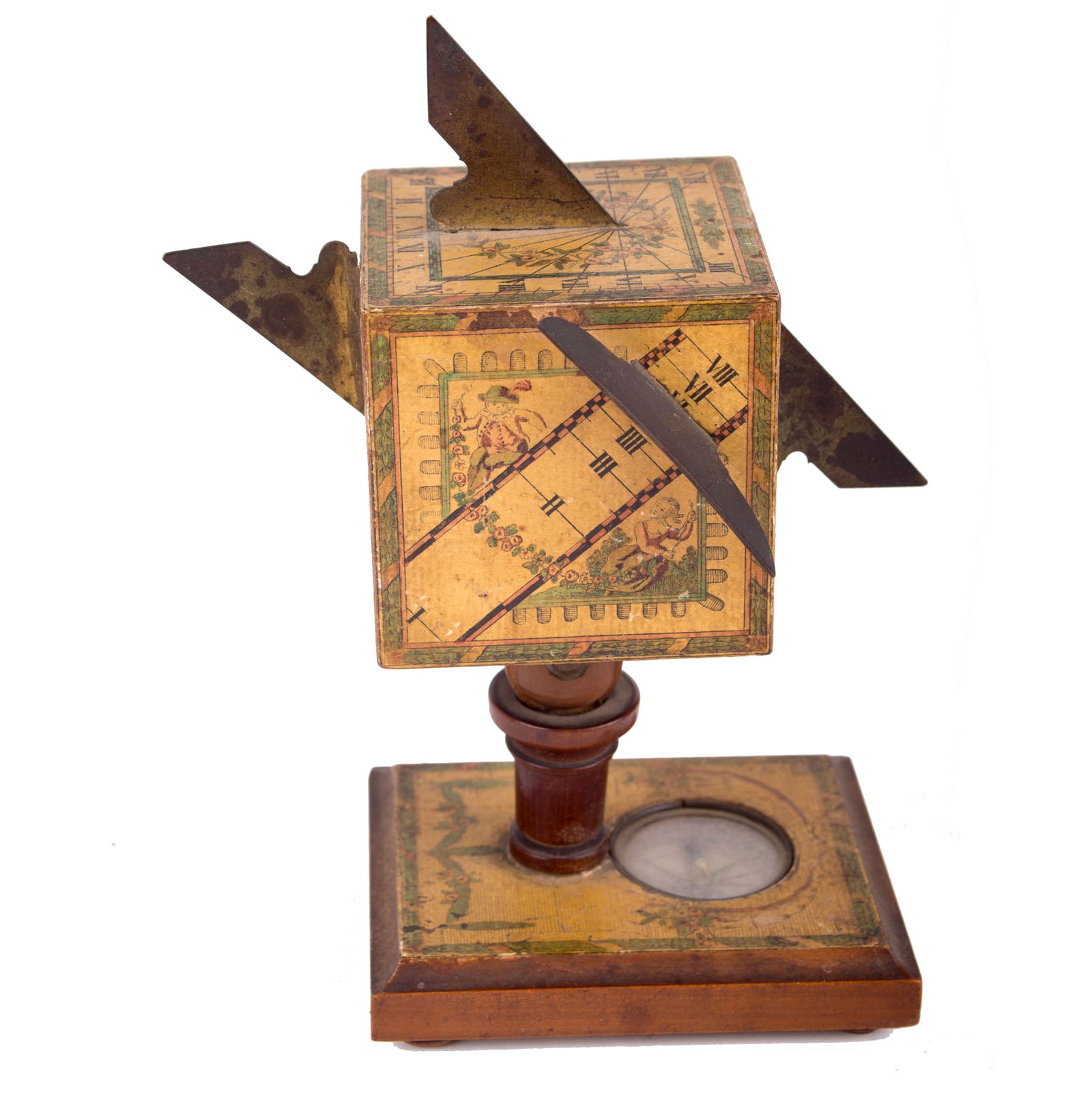 BERINGER CUBIC SUNDIAL polyhedral 18TH . - 7