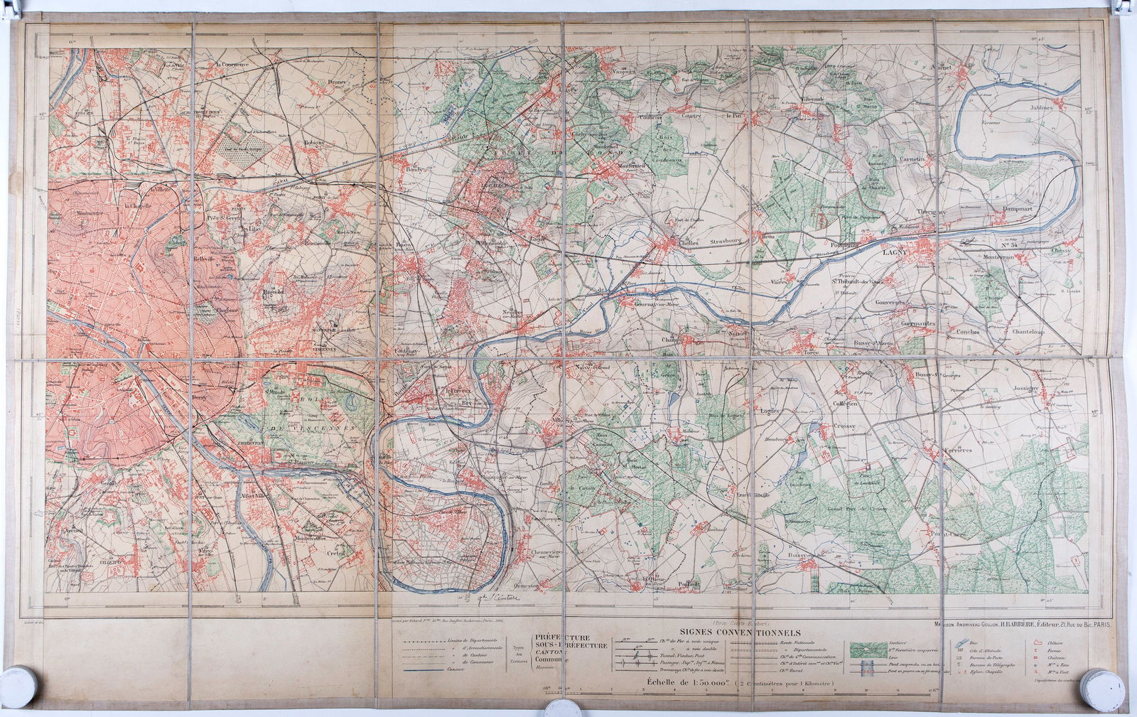 French map Andriveau Goujon Barere Environ de Paris East 1905 on lin: Title: French map Andriveau Goujon Barere Environ de Paris East 1905 on lin Description: French map of Paris circa 1905 edited by “Andriveau Goujon ” little is know about this publisher