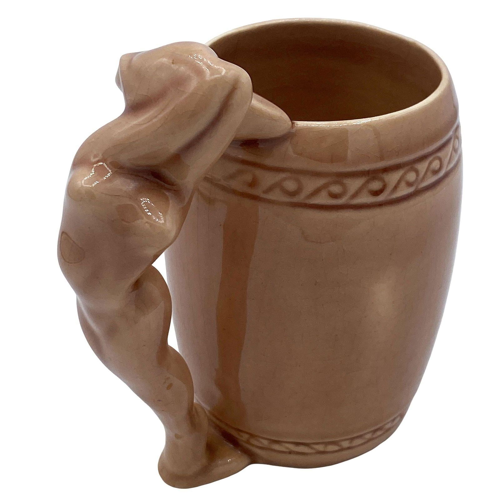 Set of Three "Strip Tease- Eye Appeal" Ceramic Barware Mugs by Dorothy Kindell - 15