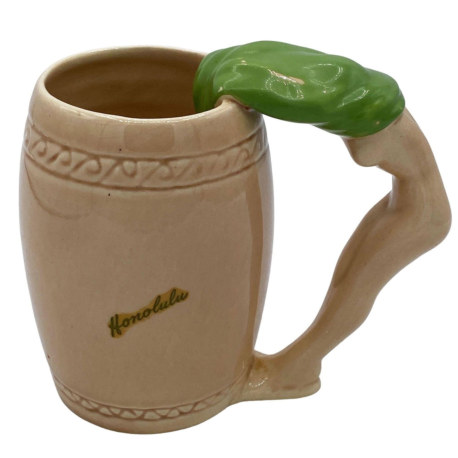 Set of Three "Strip Tease- Eye Appeal" Ceramic Barware Mugs by Dorothy Kindell - 2