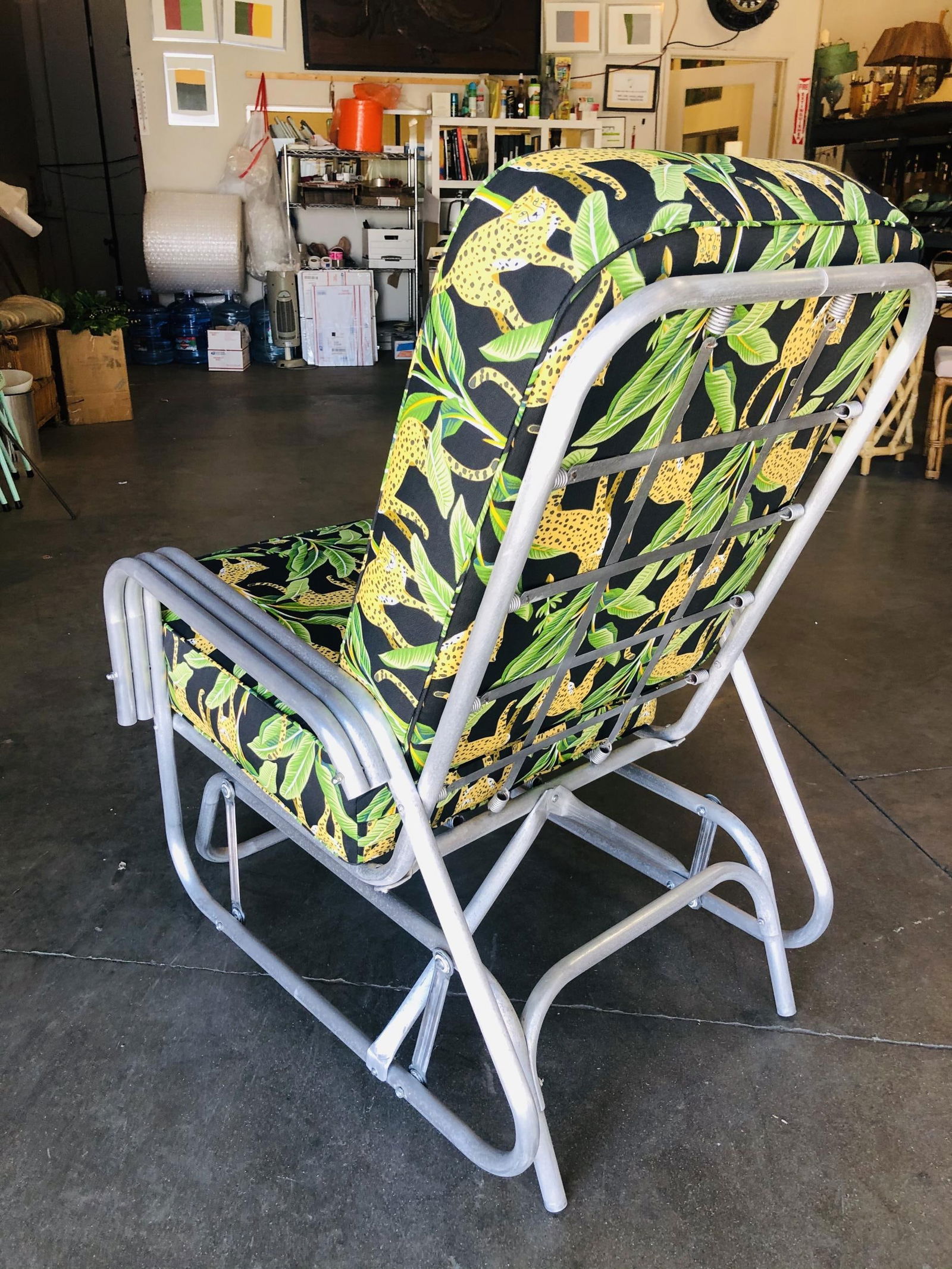 Aluminum Patio/Outdoor Slider Rocking Lounge Chair with Speed Arm - 11