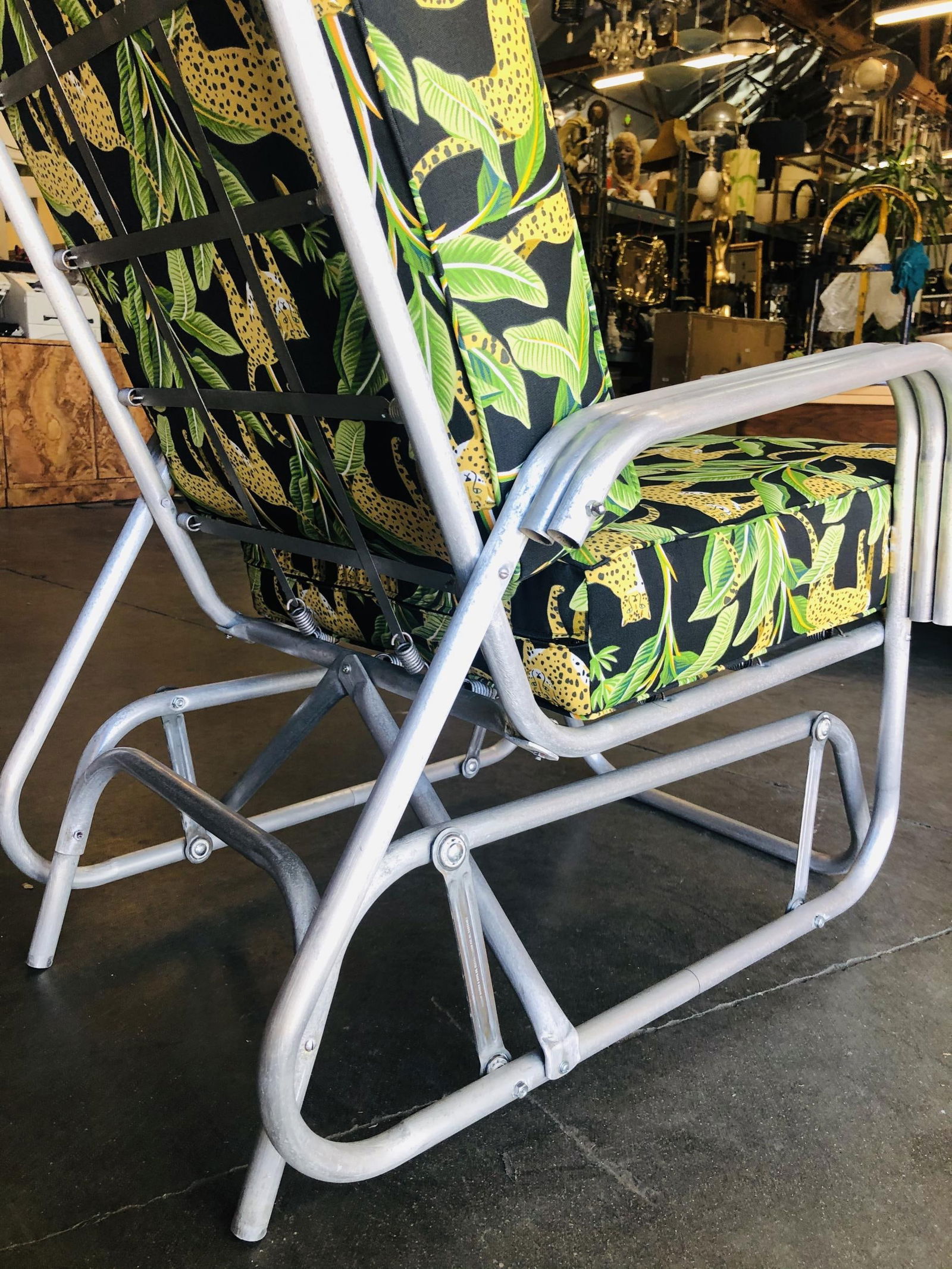 Aluminum Patio/Outdoor Slider Rocking Lounge Chair with Speed Arm - 14