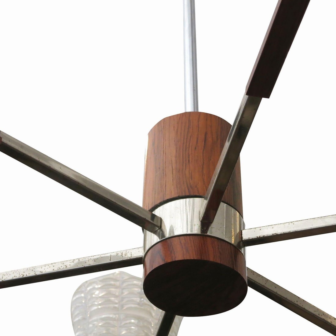 Italian Sputnik Chandelier in Rosewood Chrome with Glass Shades - 13