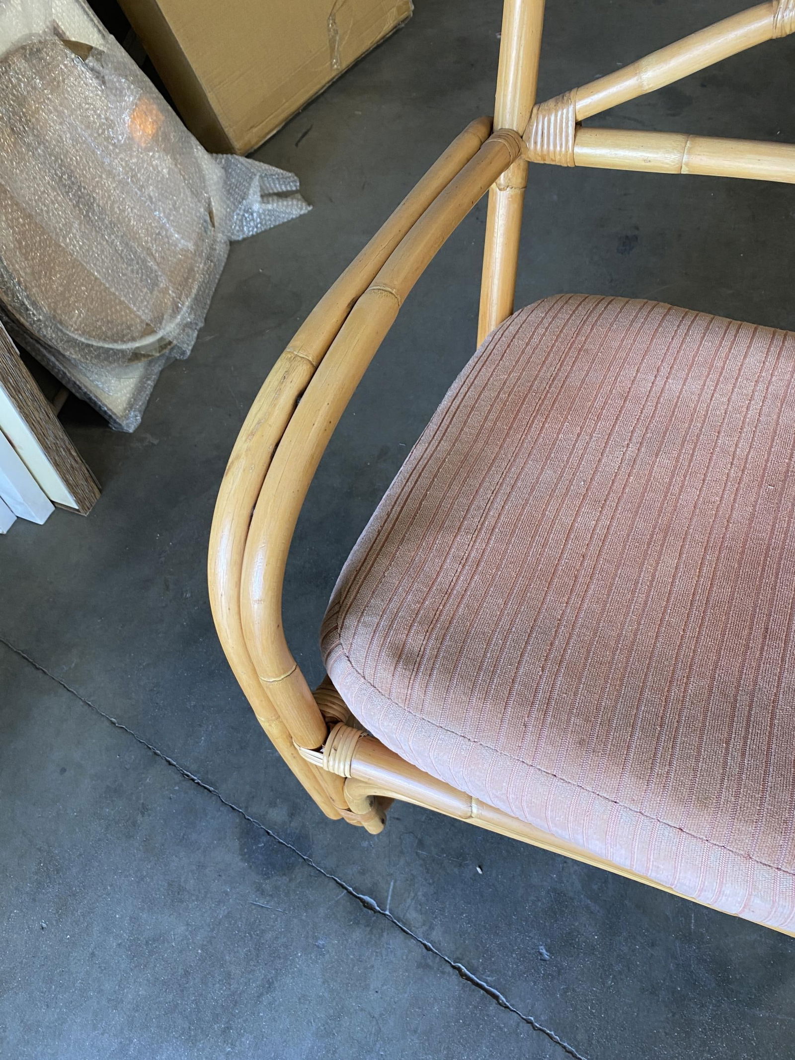 Rattan 2-Strand X-Back Lounge Chair with Streamline Speed Arms - 18