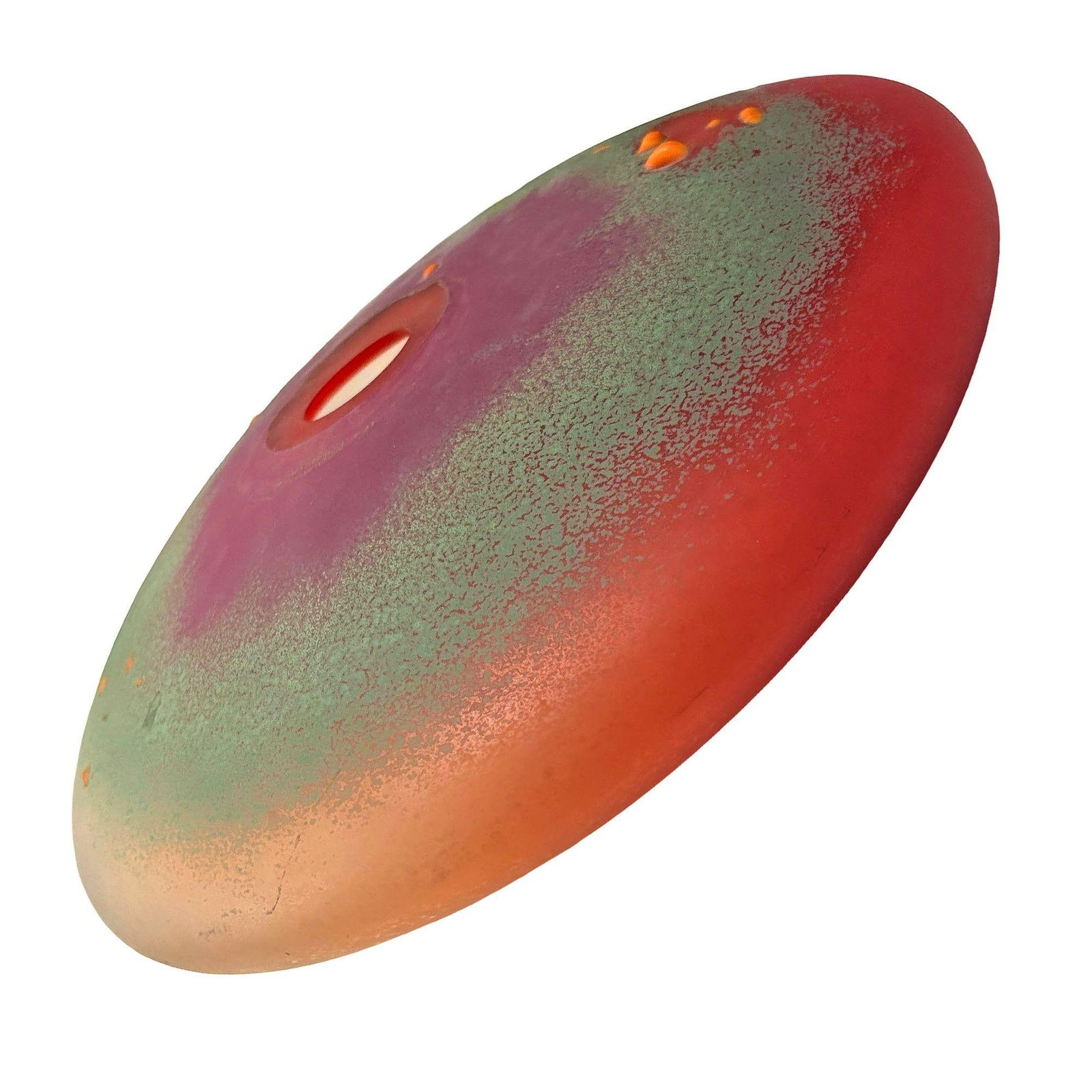 1985 Postmodern Hand Blown Art Glass Abstract Vase Signed Steve Hourigan - 10