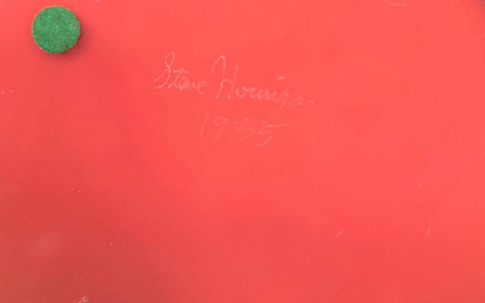 1985 Postmodern Hand Blown Art Glass Abstract Vase Signed Steve Hourigan - 6