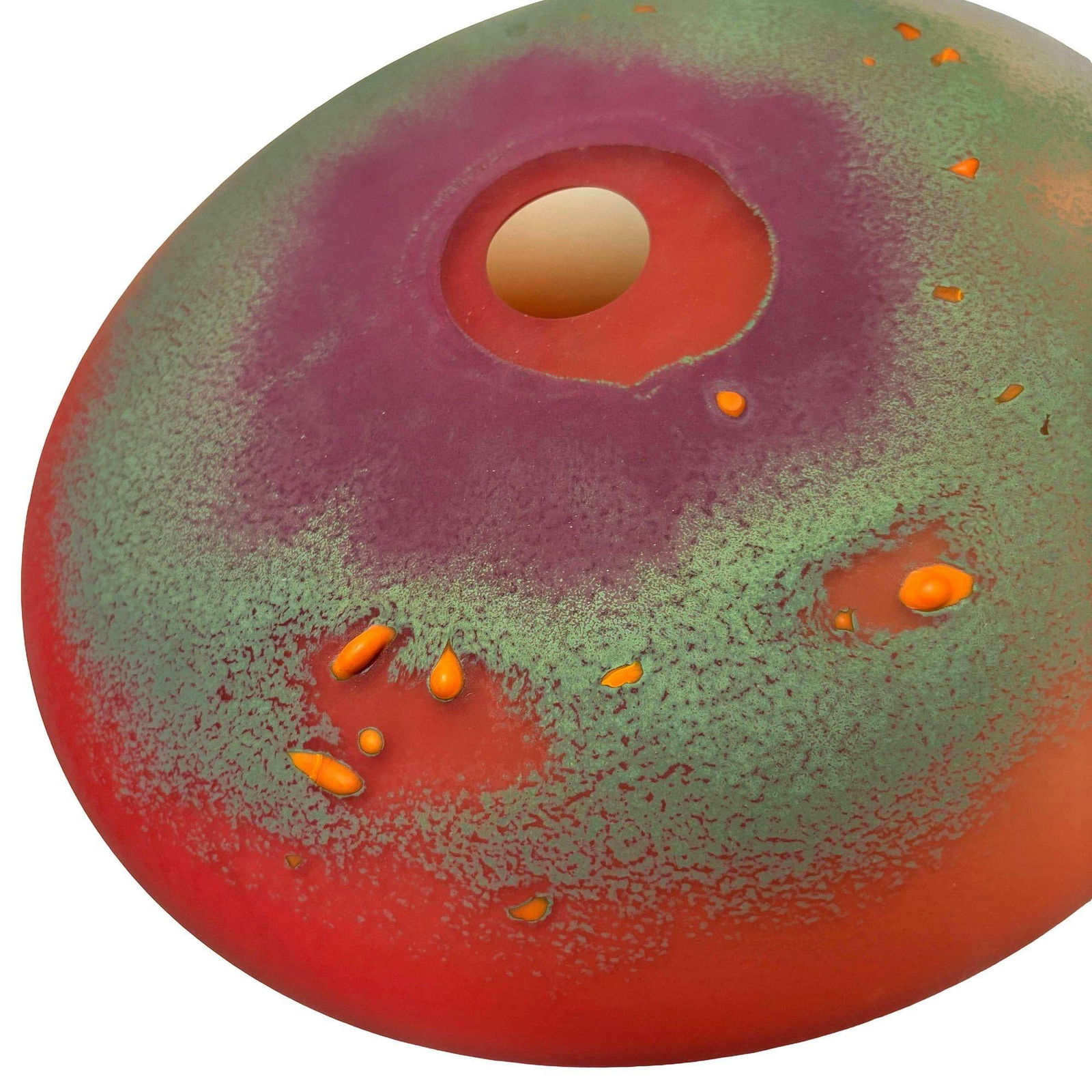 1985 Postmodern Hand Blown Art Glass Abstract Vase Signed Steve Hourigan - 9