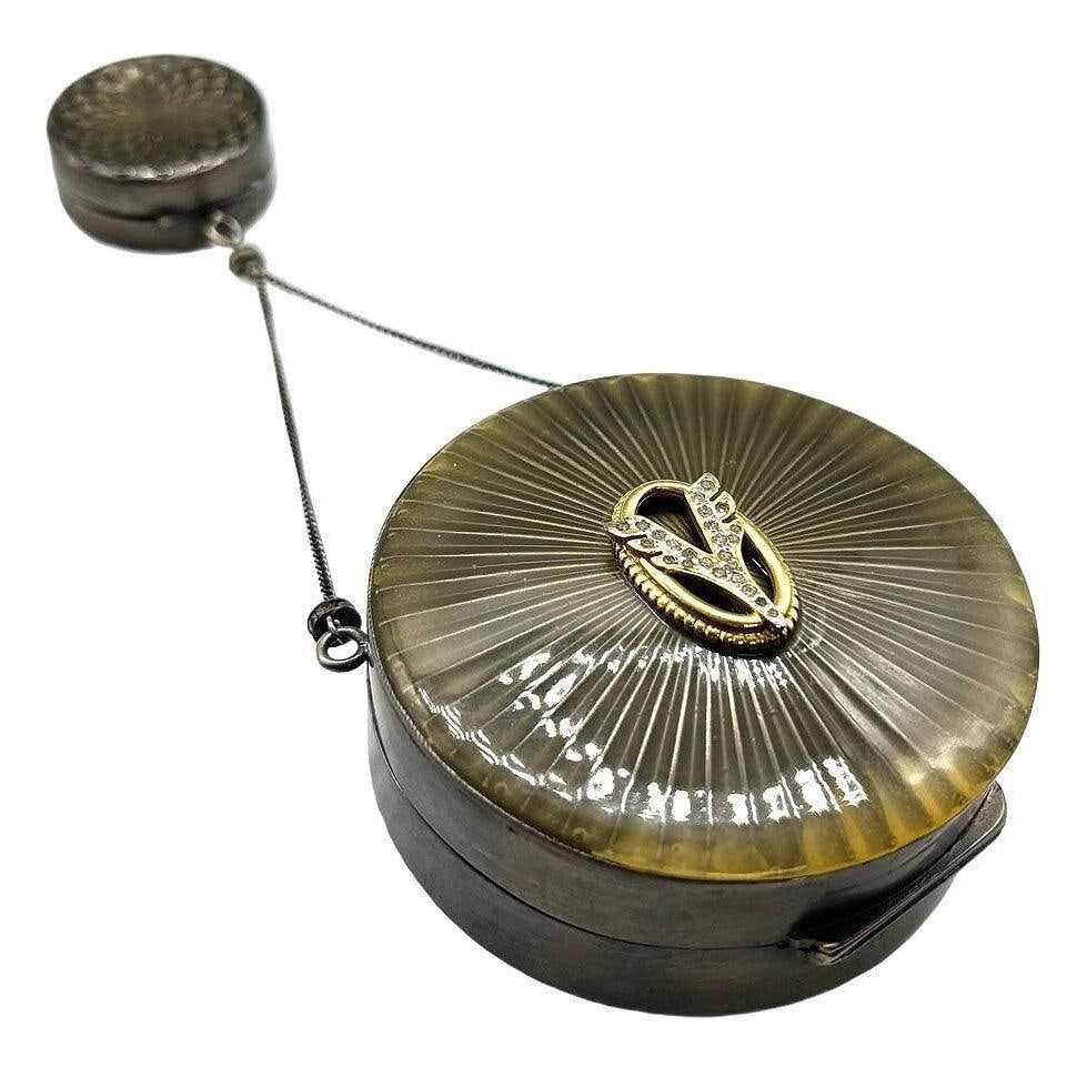 Valentino Enameled Powder & Rouge Makeup Cases w/ Gems - 8