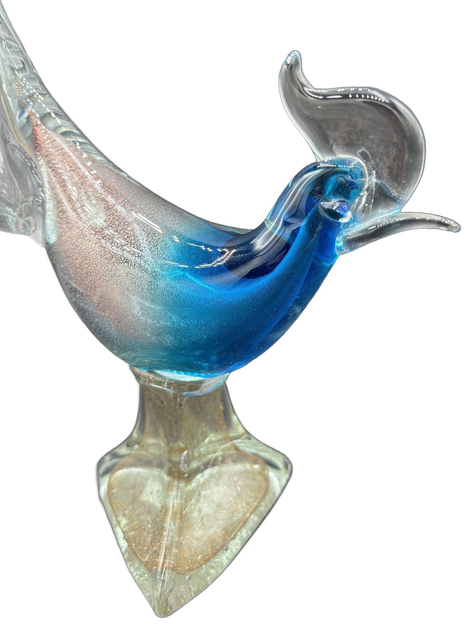 Mide-century Murano Pheasant Art Glass Sculpture attributed to Barovier & Toso - 15