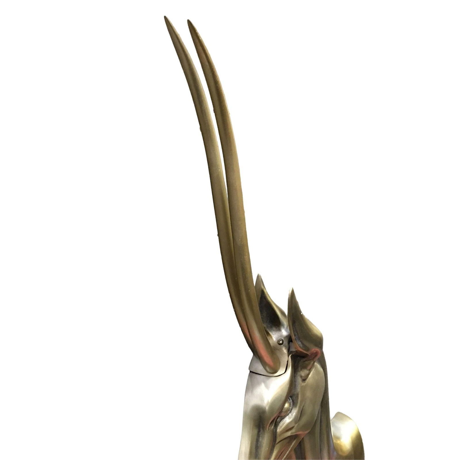 Modernist Anodized Aluminum Gazelle Wall Sculpture Pair by Pendergast - 2