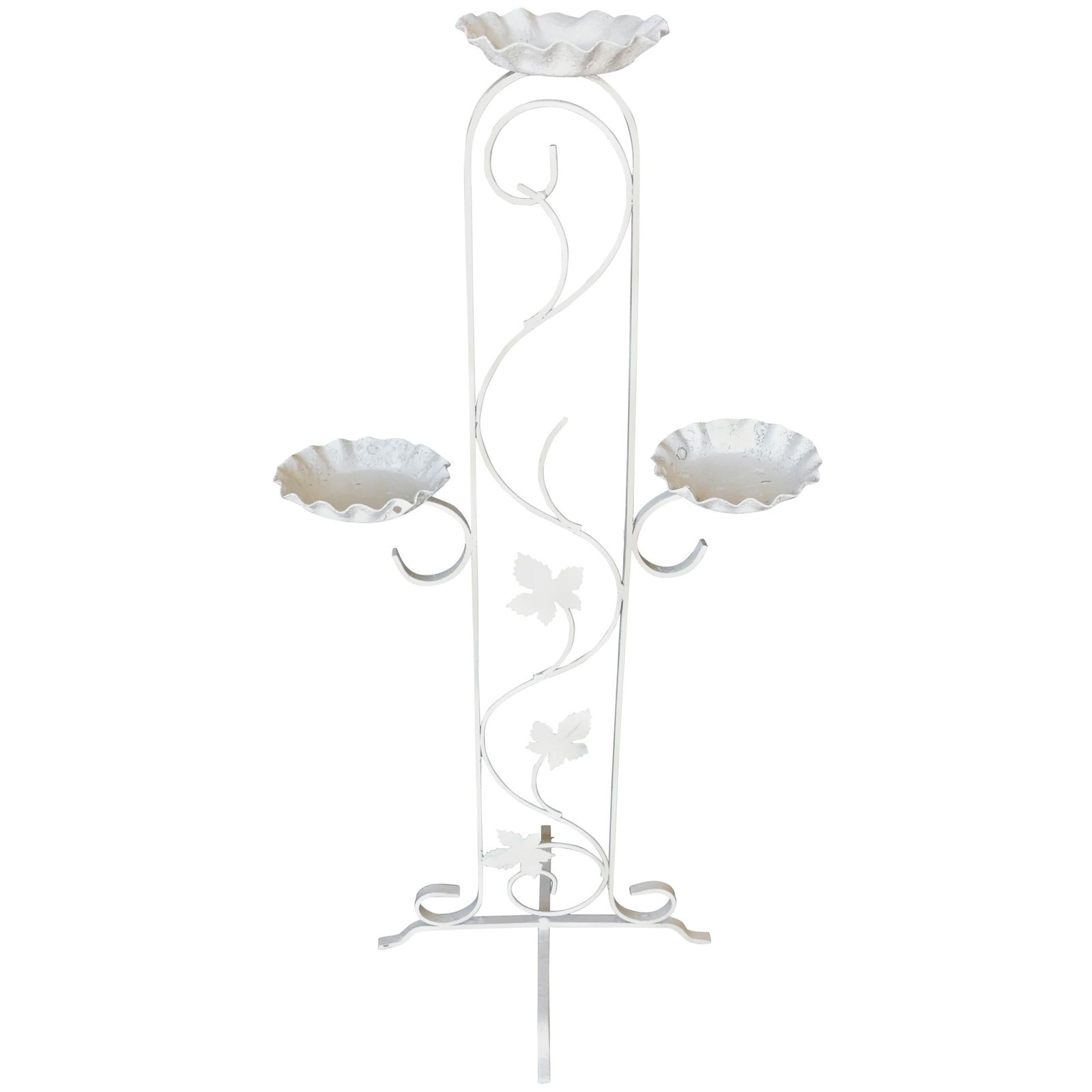 Three-Tier Outdoor/Patio Plant Stand with Scrolling Pattern - 13