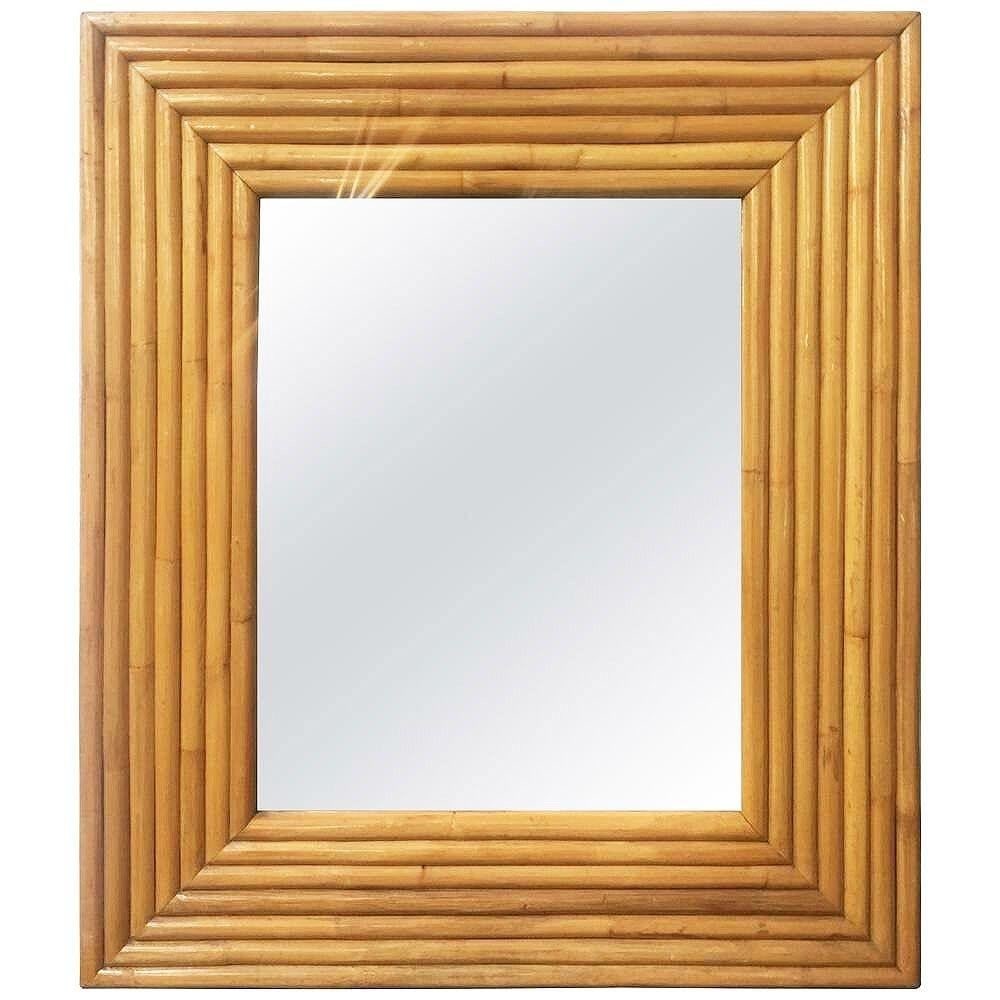 Restored 1948 Seven-Strand Rattan Mirror by Tropical Sun Rattan Co, 3 Available - 8