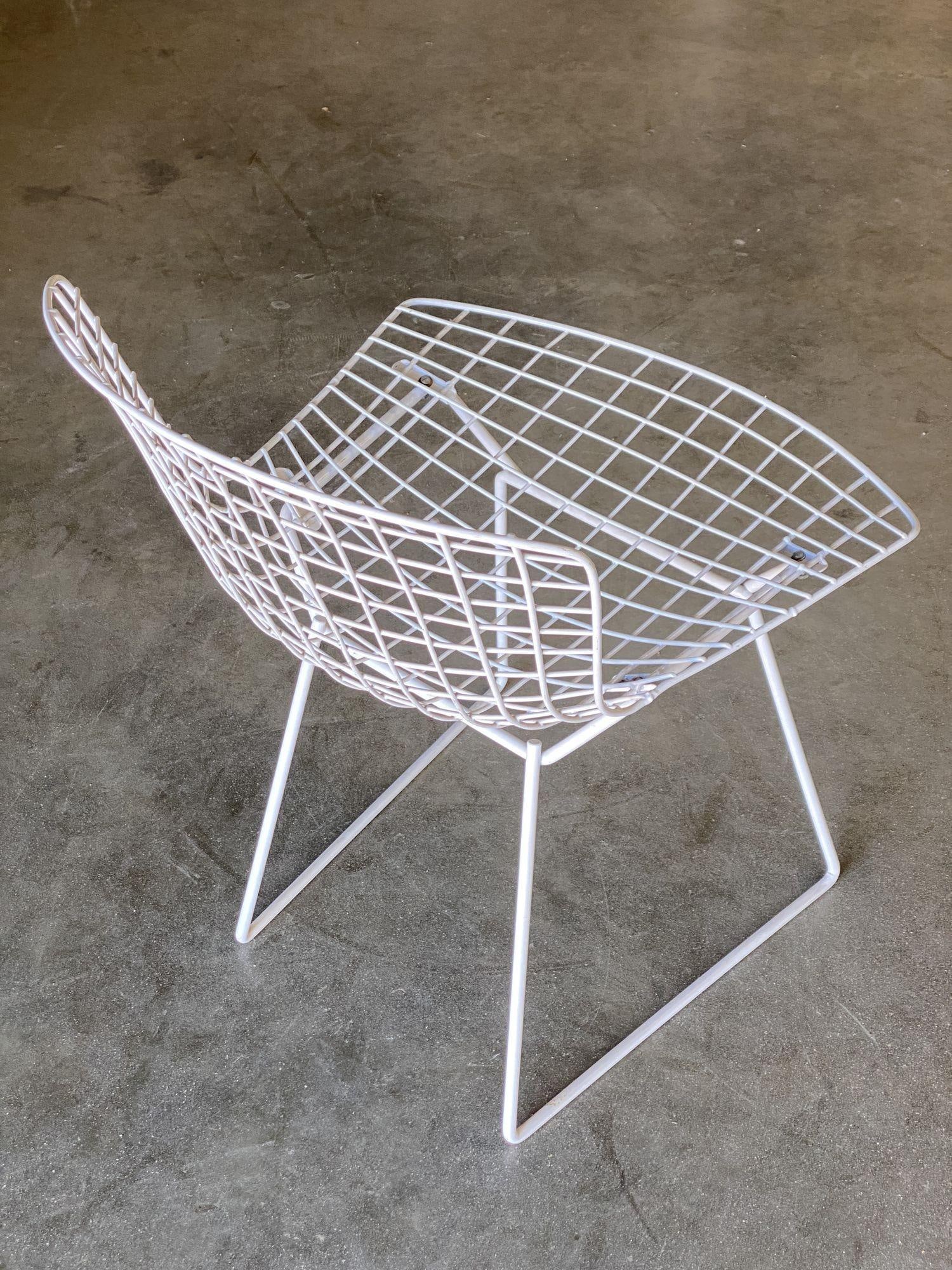 White Wire Side Chair by Harry Bertoia for Knoll, Pair Circa 1952 - 13