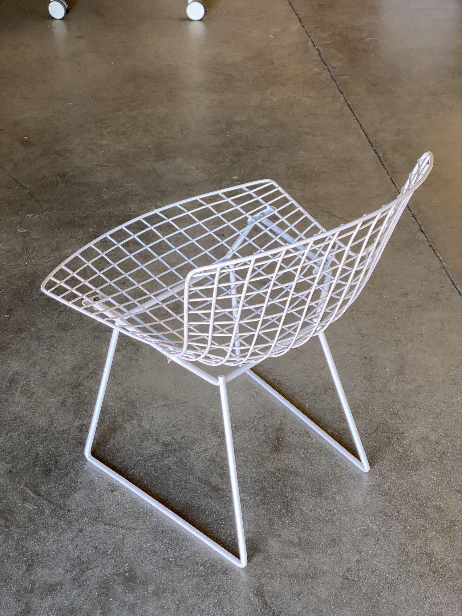 White Wire Side Chair by Harry Bertoia for Knoll, Pair Circa 1952 - 5
