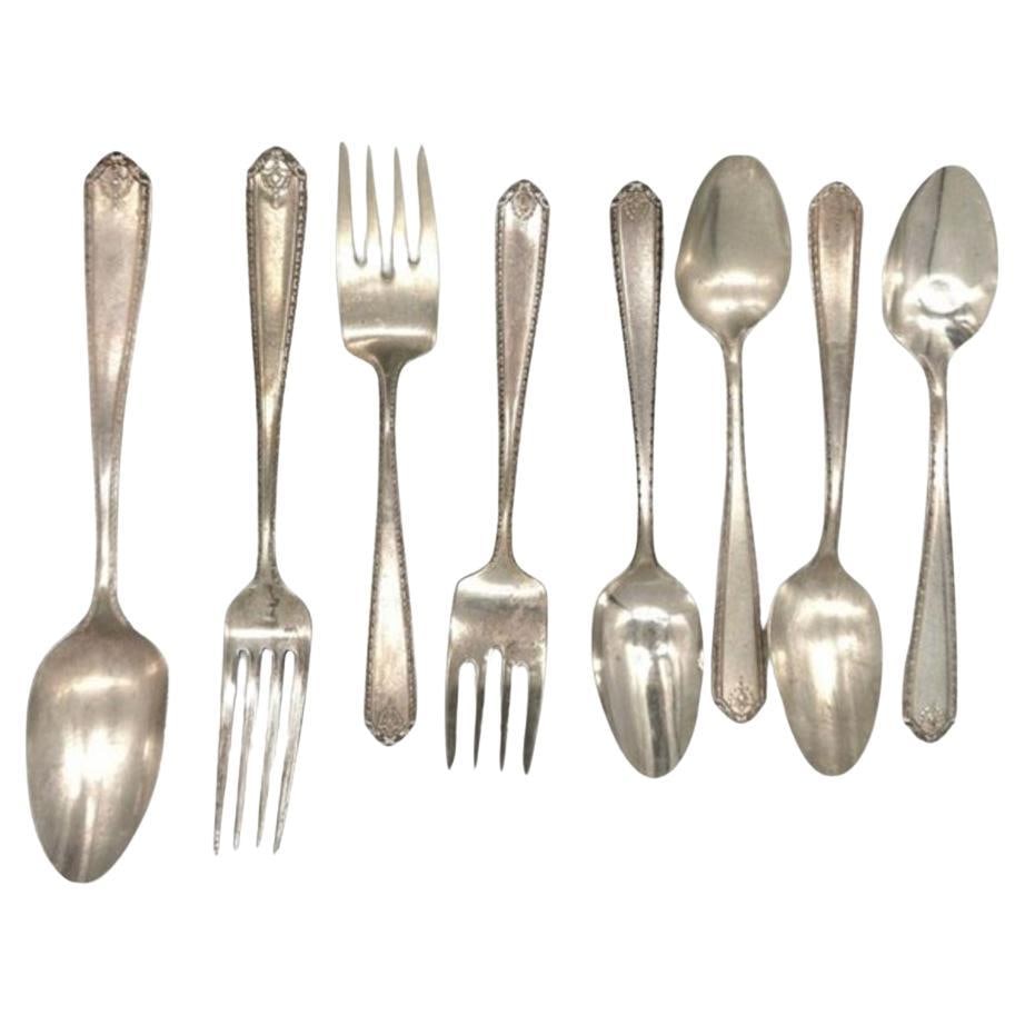 1940s "Lady Hilton" by Westmorland Silverware Set of 8: Title: 1940s "Lady Hilton" by Westmorland Silverware Set of 8 Description: Designer : Henrik Hillbom Mr. Brennan, who has worked at Westmorland since 1947, mentioned that the company was established