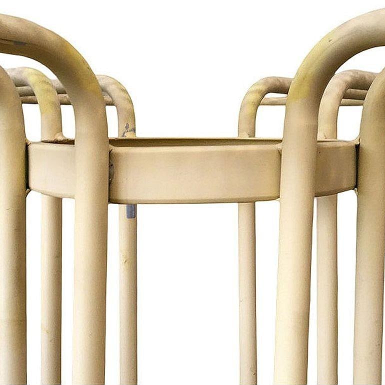 Modern Round "Kailua" Glass & Tubular Steel Patio Table by Brown Jordan - 11