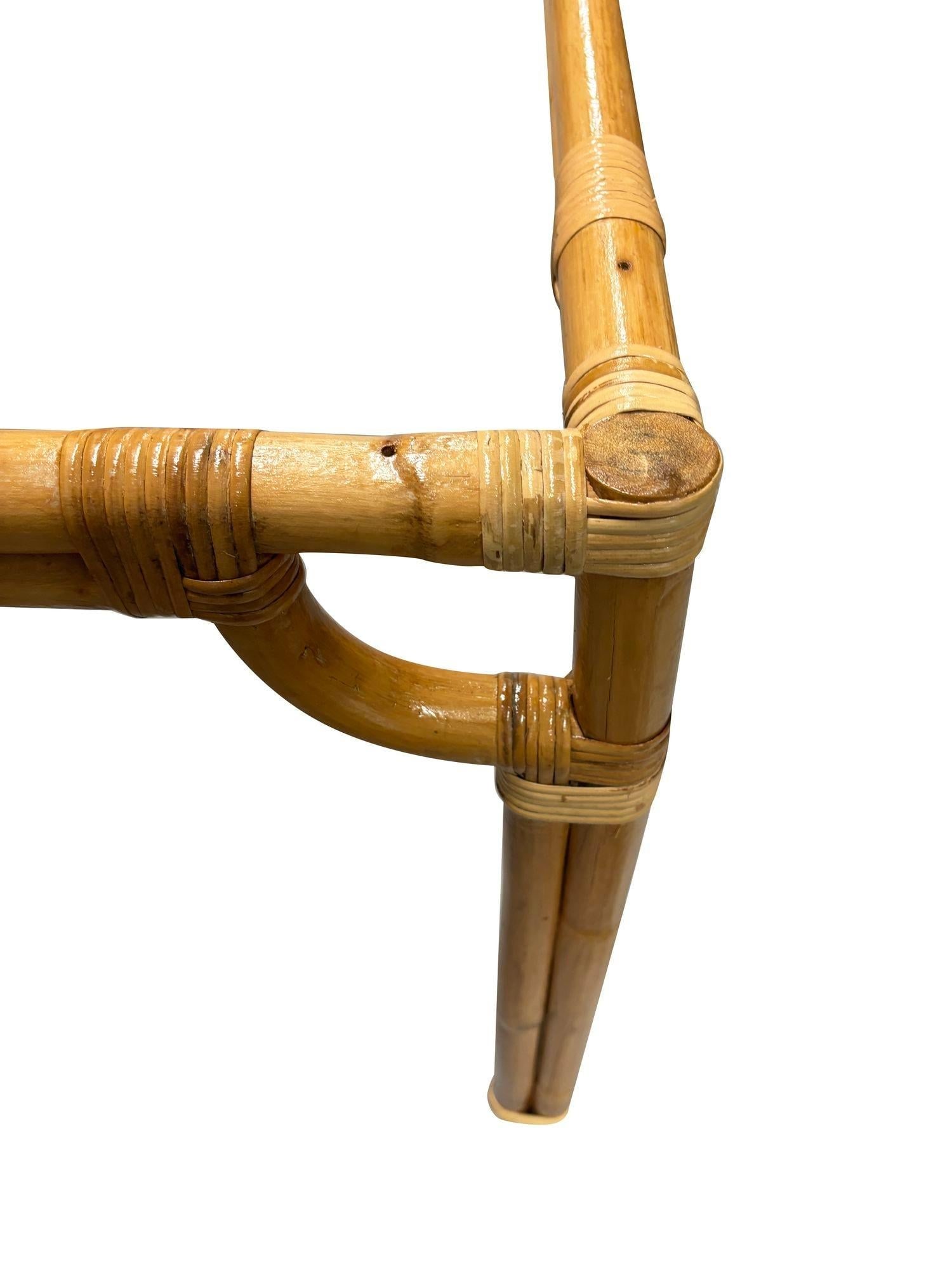 Restored Rattan Three-Strand Long Dining Table - 12