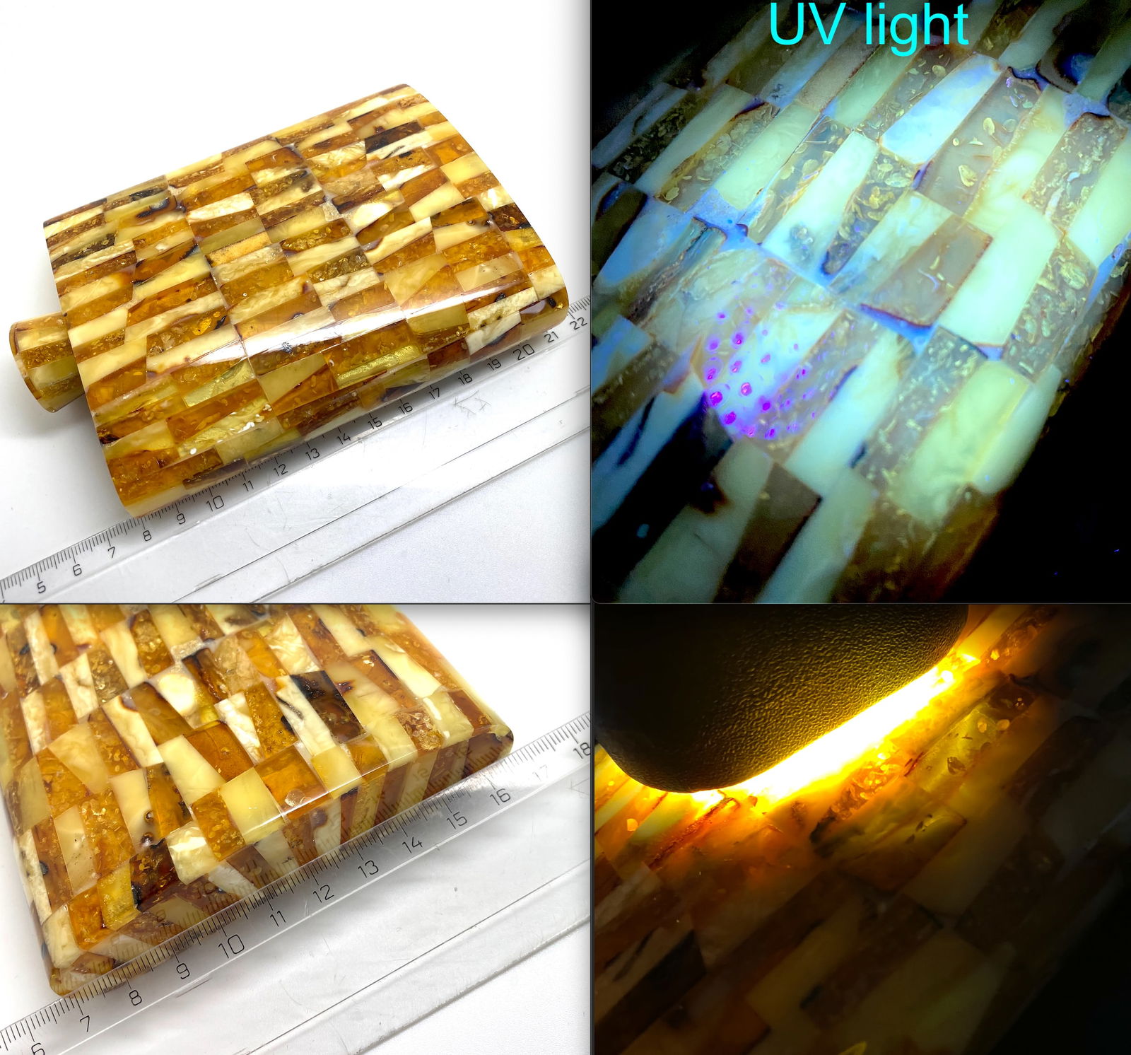 Fascinating Unique Antique Amber Hip Flask - 9