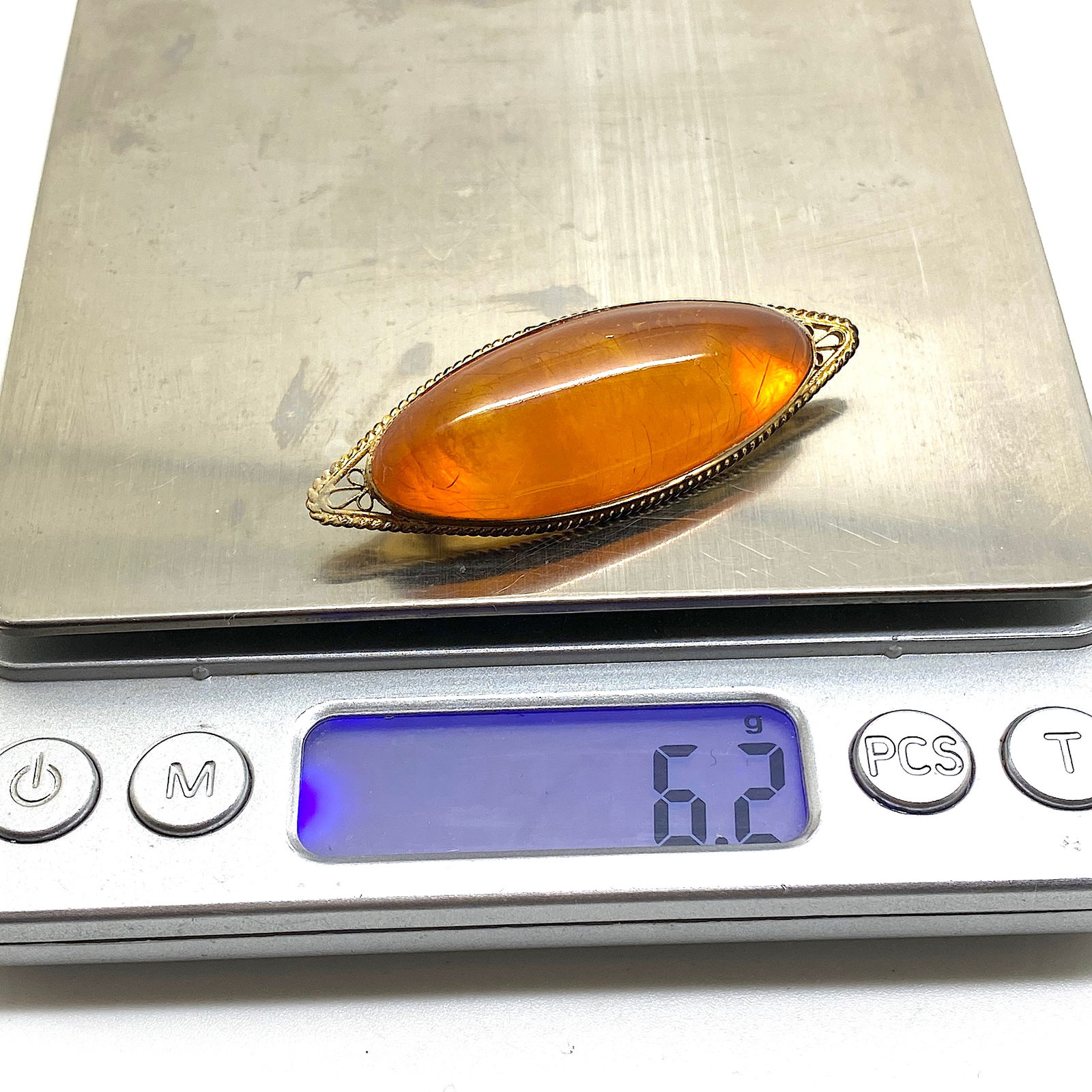 Phenomenal Amber Brooch - 8