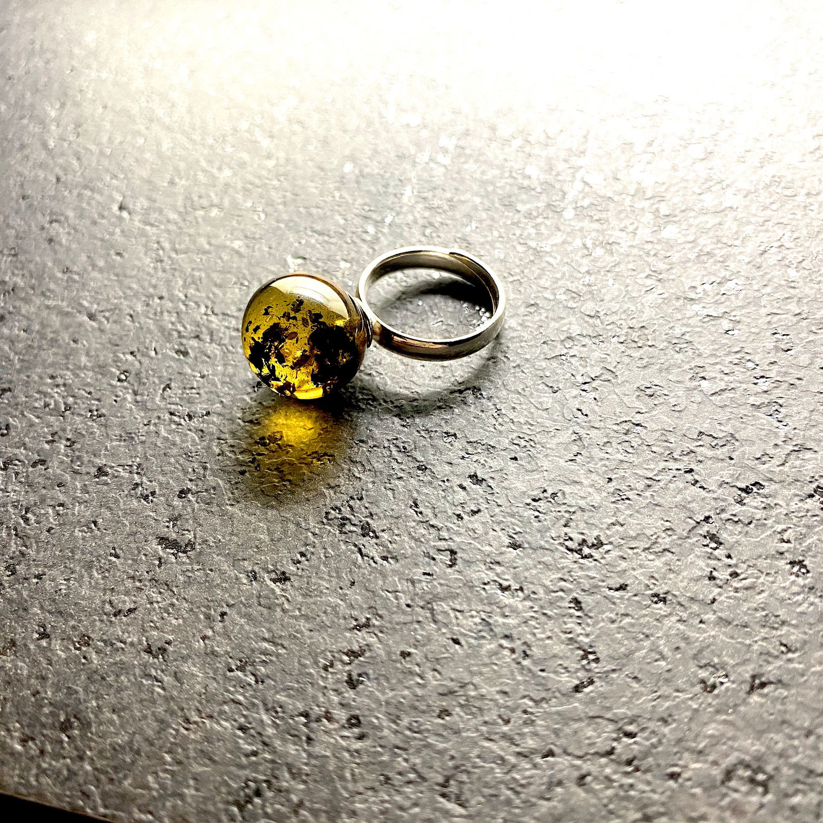 Unique and Amazing Amber Ring - 8