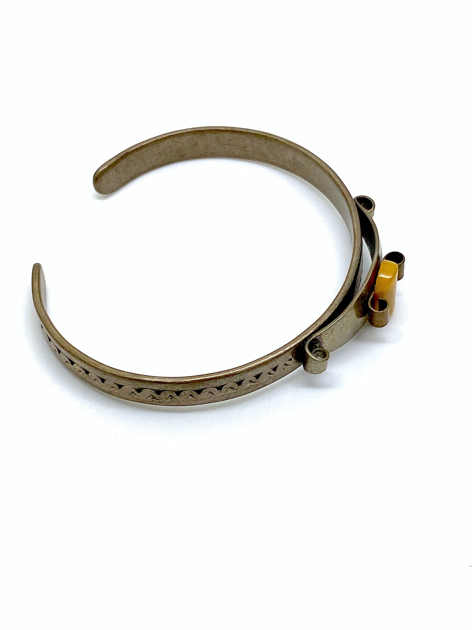 Impressive Vintage Amber Bangle Bracelet - 2