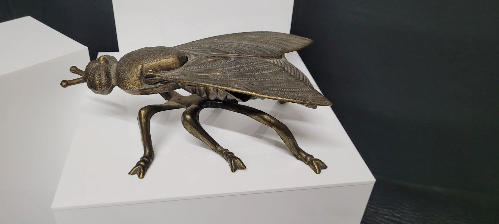 Vintage Mid Century Modern Italian Fly Brass Incense Burner Ashtray - 2