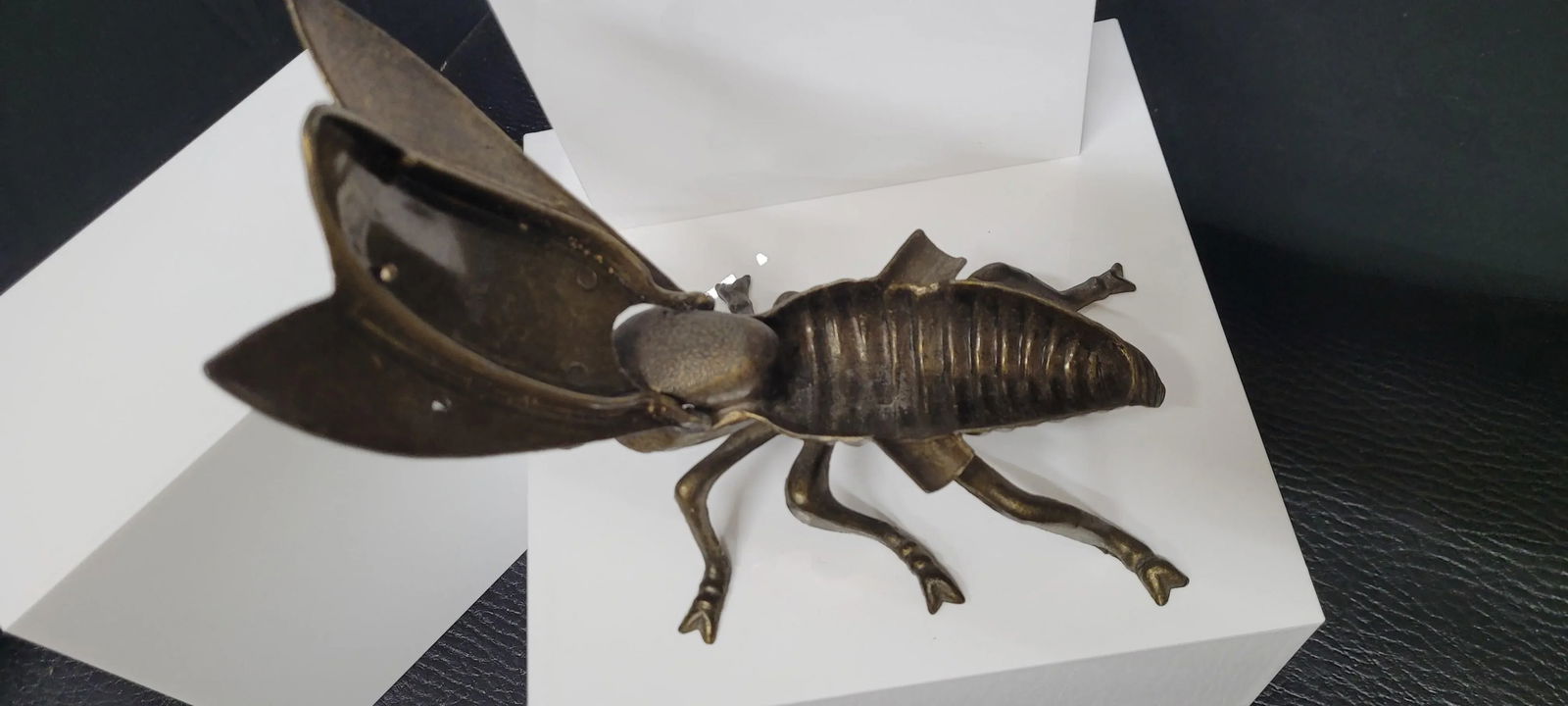 Vintage Mid Century Modern Italian Fly Brass Incense Burner Ashtray - 3