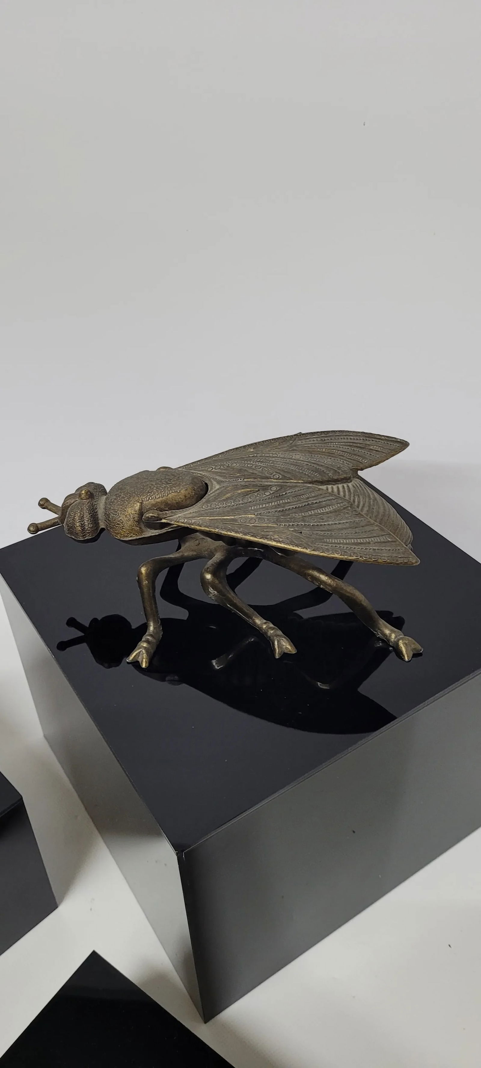 Vintage Mid Century Modern Italian Fly Brass Incense Burner Ashtray - 5