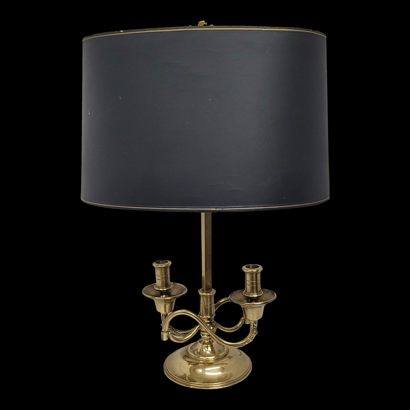 Vintage French Neoclassical Gold Brass Adjustable Tole Original Shade Candlestick Lamp: Vintage French Neoclassical Gold Brass Tole Original Shade Candlestick Lamp. The middle section of the brass lamp moves up and … Read more Vintage French Neoclassical Gold Brass Tole Original Sh