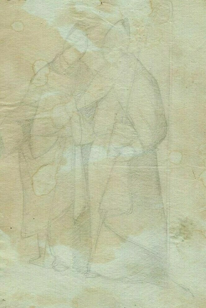 Antique Pencil Drawing 19th century Religious Orthodox Priests Portrait: Title: Antique Pencil Drawing 19th century Religious Orthodox Priests Portrait Description: Pencil Drawing 19th century of Religious Orthodox Priests Jean-Louis LACURIA (1808-1868) Pencil on paper