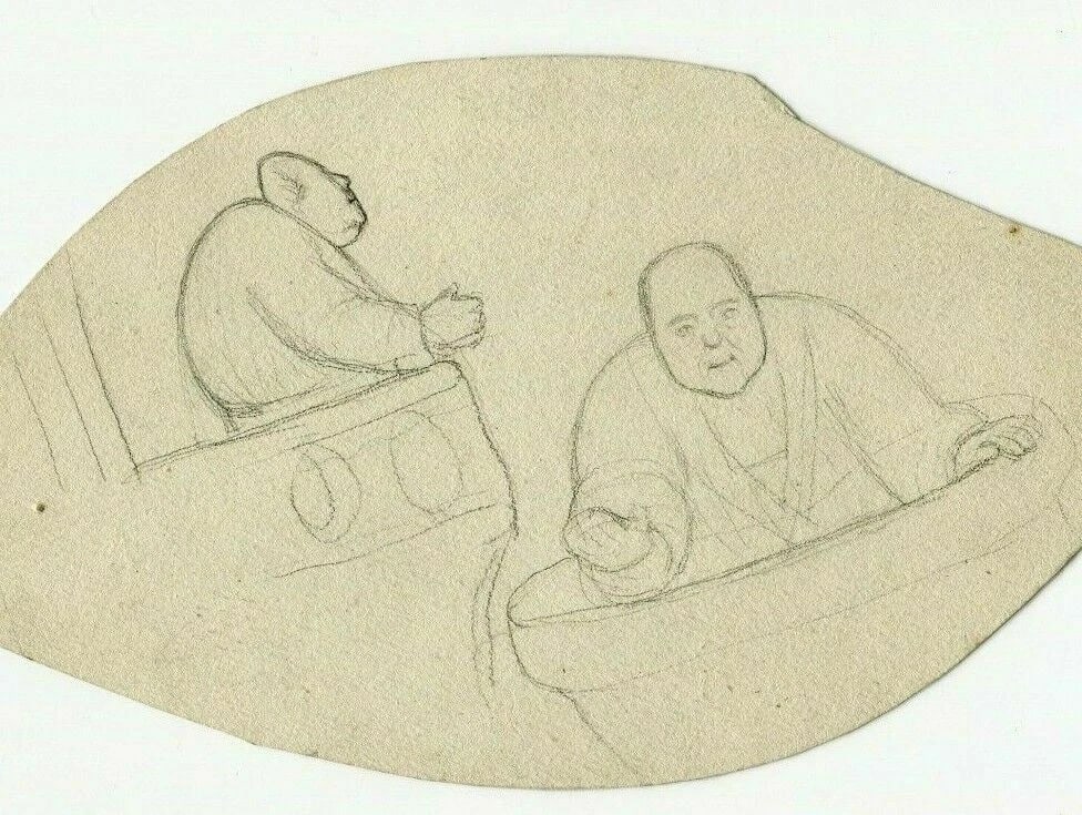 Antique Pencil Drawing Original 19th century Religion and Priest: Title: Antique Pencil Drawing Original 19th century Religion and Priest Description: Pencil Drawing 19th century Religion and Priest Pencil on paper 12 x 22,5 cm stains, folds, cuts Reserve: $40.00