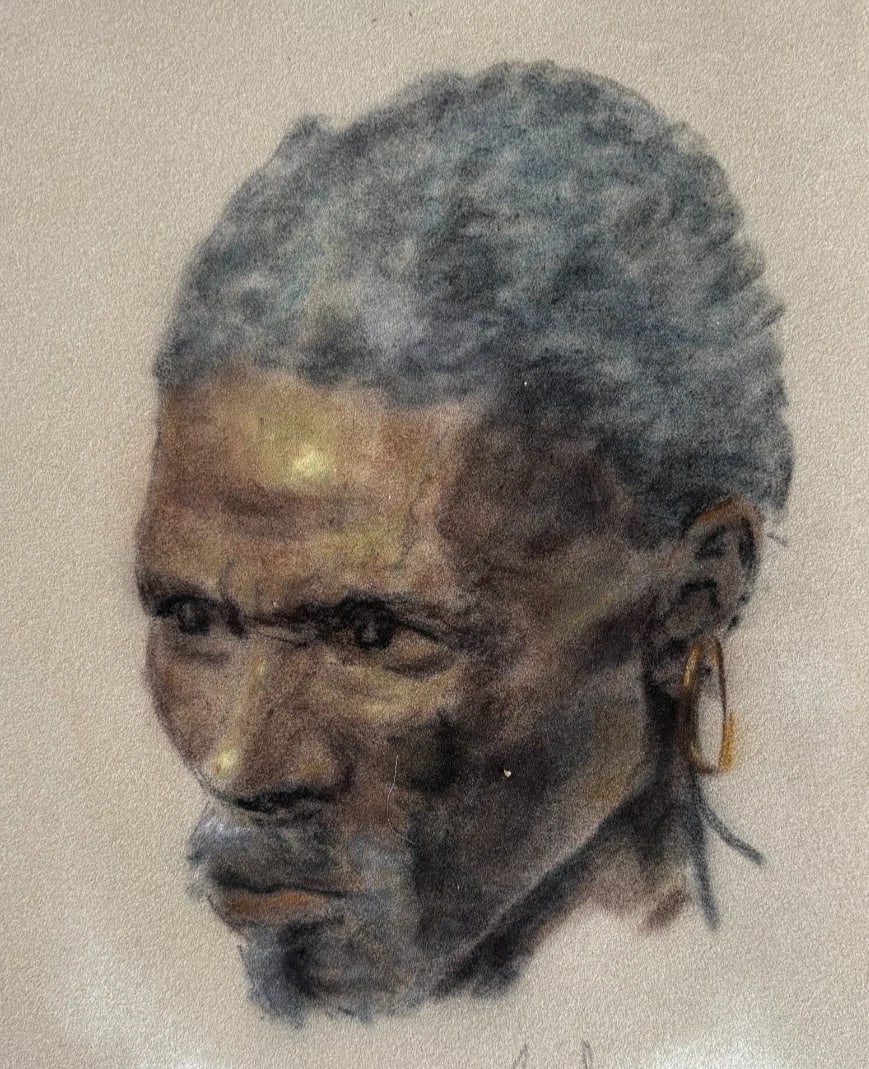 Antique Painting Original Man, Portrait, Africa signed (1 of 8)