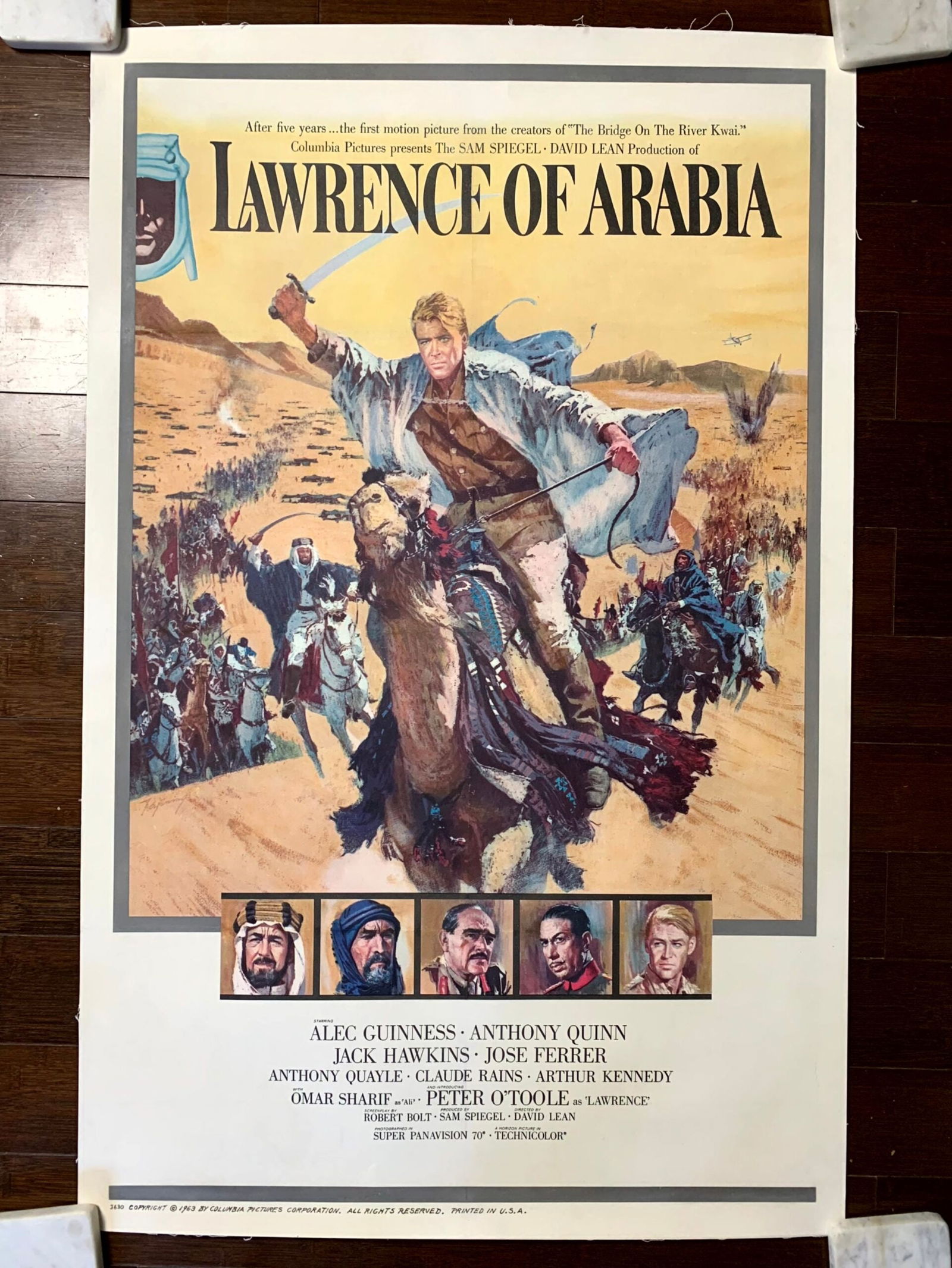 Lawrence Of Arabia (1962) US 1 SH Movie Poster LB: Lawrence Of Arabia (1962) US 1 SH Movie Poster LB, Please refer to the attached photos to determine the condition of this original vintage item. Note: LB means Linen Backed. Ready for you to frame! Re