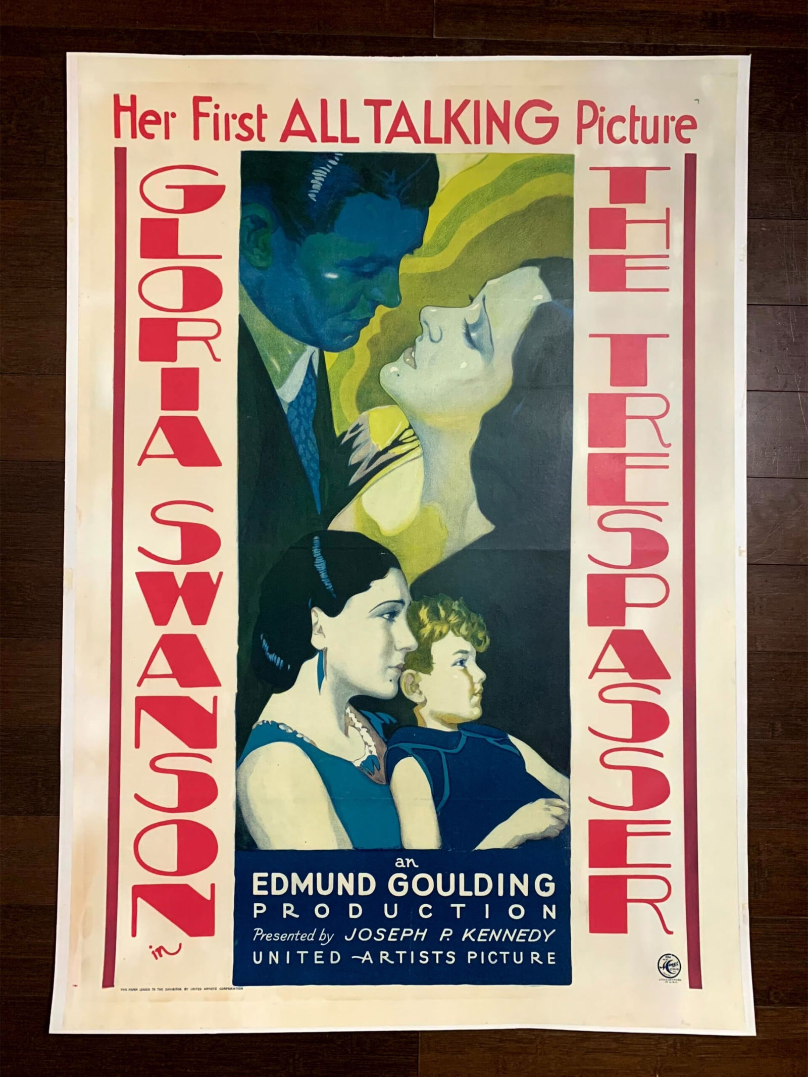 The Trespasser - Gloria Swanson (1929) US One Sheet Movie Poster LB: The Trespasser - Gloria Swanson (1929) US One Sheet Movie Poster LB, Please refer to the attached photos to determine the condition of this original vintage item. Note: LB means Linen Backed. Ready fo