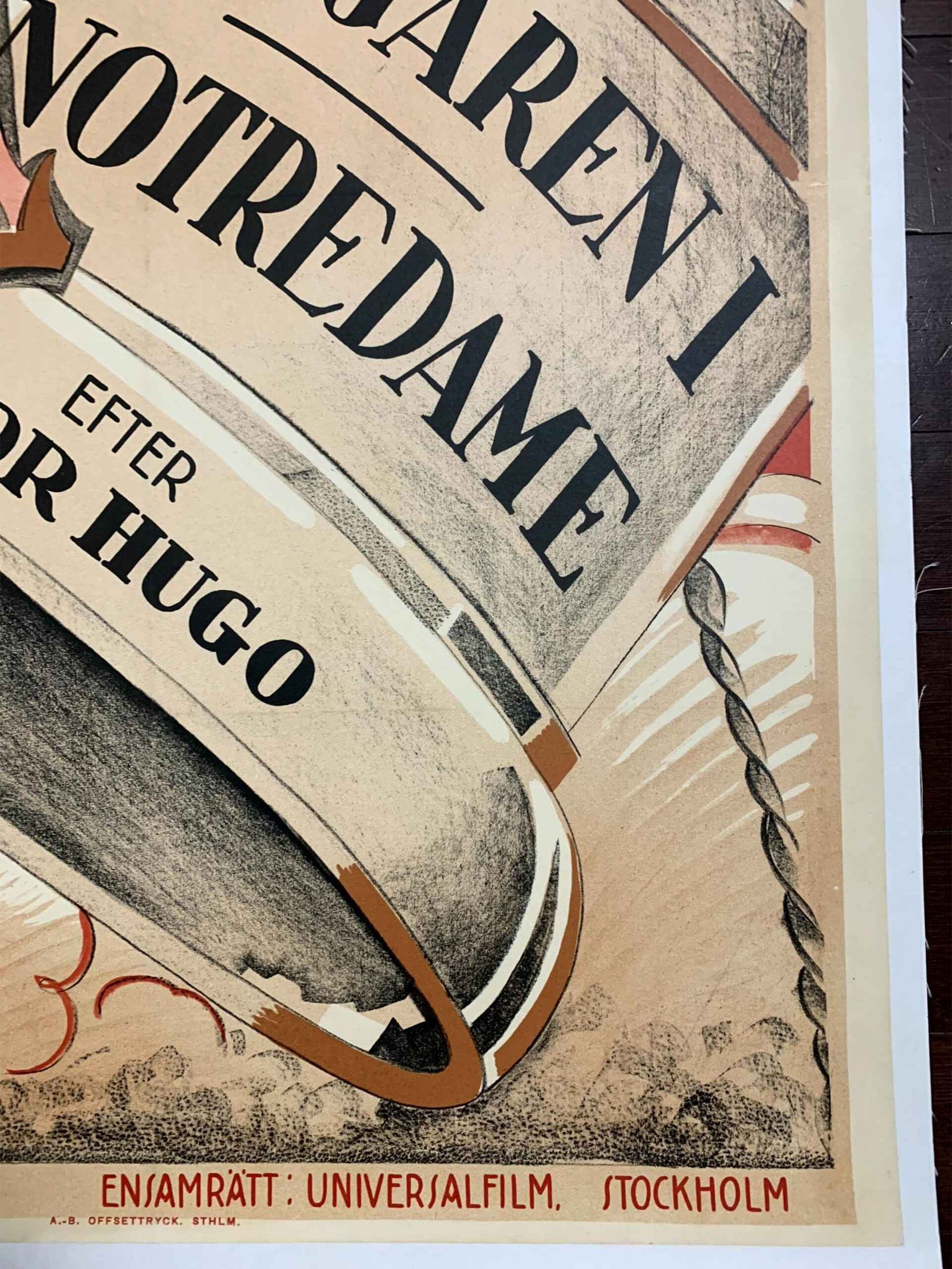 The Hunchback Of Notre Dame - Victor Hugo (1923) Swedish One Sheet Movie Poster LB - 5