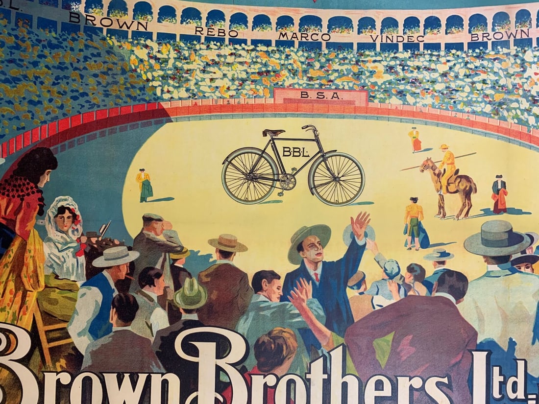 Brown Brothers Bicycles - Art By Montoya (1900) 30x41 UK Advertising Poster LB - 6