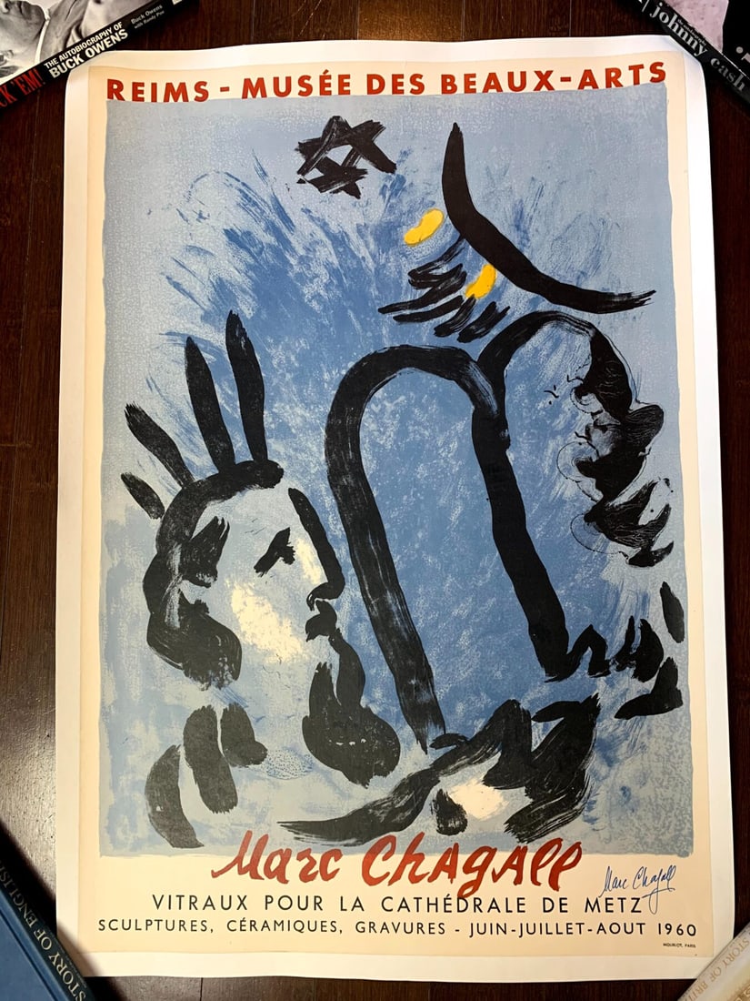 Reims-Musée Des Beaux-Arts - Signed By Artist Marc Chagrill (1960) 20.75x30.75 French Museum: Reims-Musée Des Beaux-Arts - Signed By Artist Marc Chagrill (1960) 20.75x30.75 French Museum Poster LB, Please refer to the attached photos to determine the condition of this original vintage