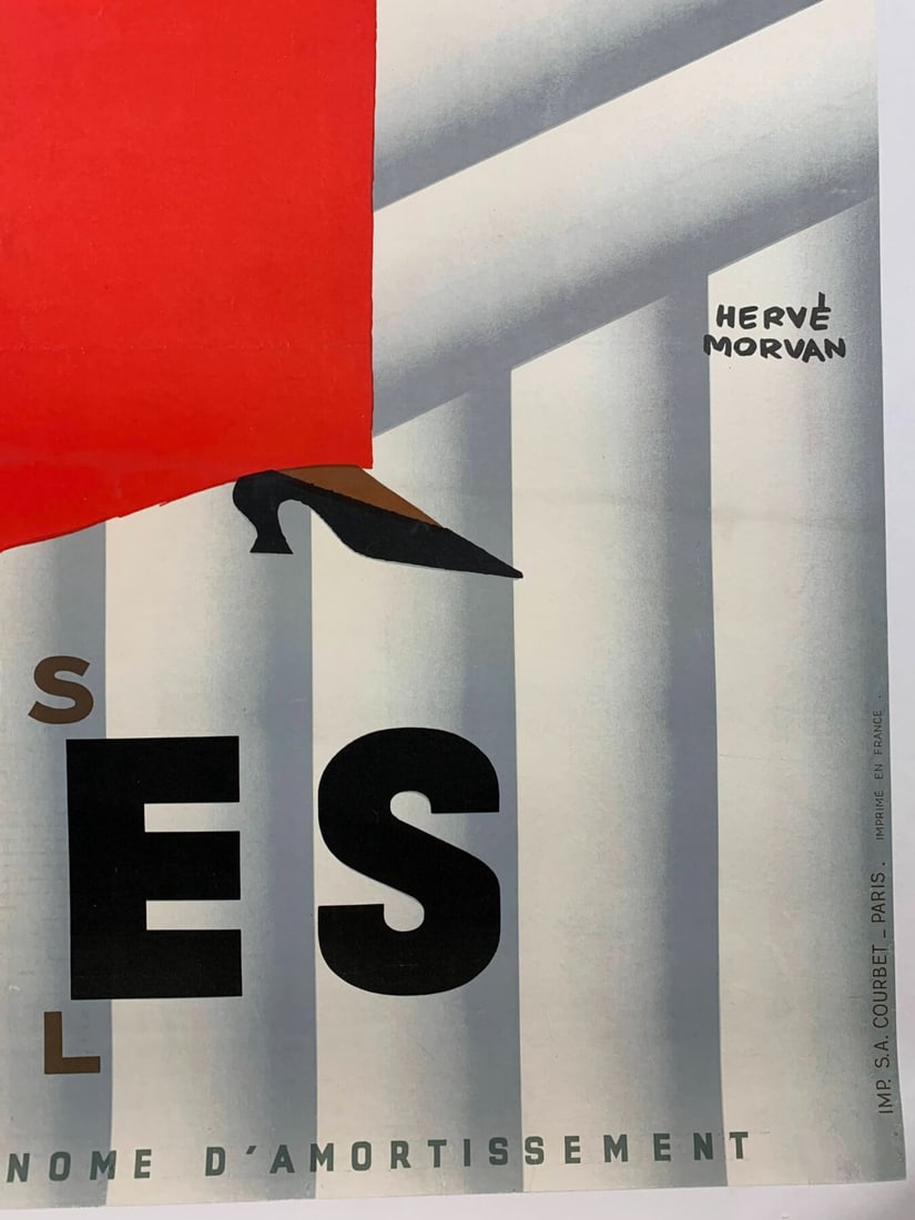 Gitanes - Art By Herve Morvan (1955) 46x62.5 French Tobacco Advertising Poster LB - 4