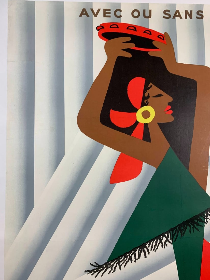 Gitanes - Art By Herve Morvan (1955) 46x62.5 French Tobacco Advertising Poster LB - 5