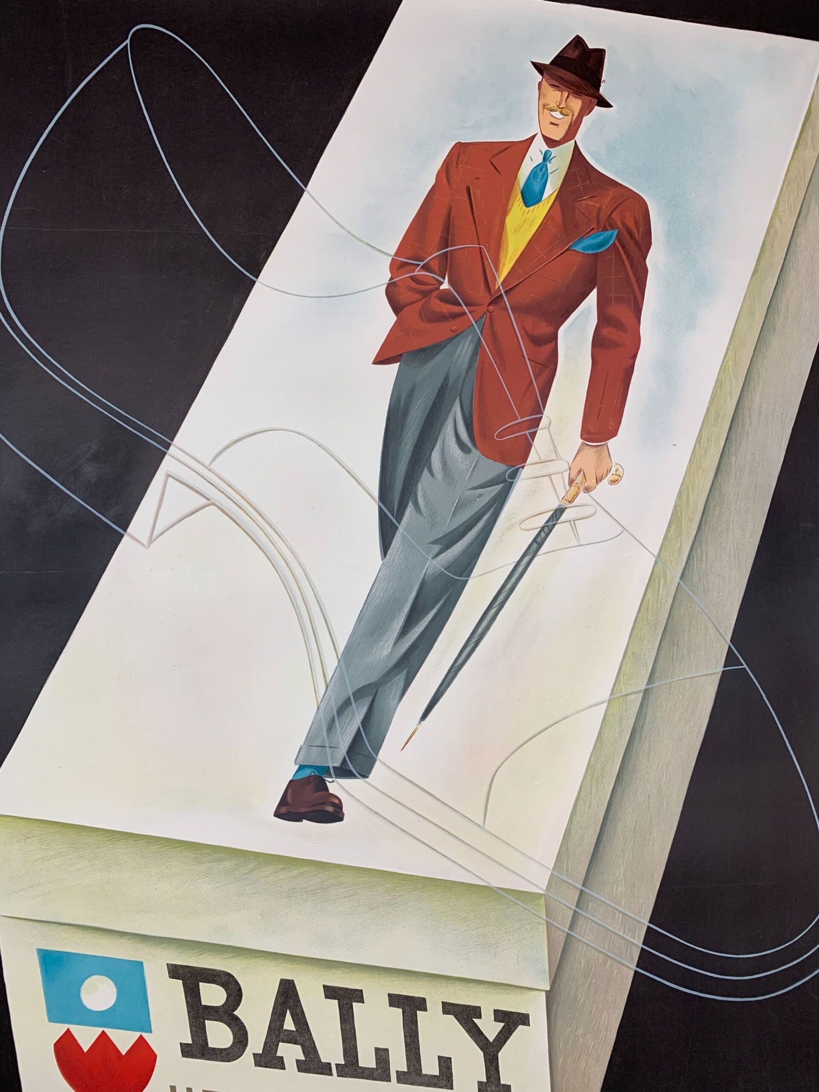 Bally Herrenschuhe - Art Barberis (1938) 39x50 German Advertising Poster LB - 6