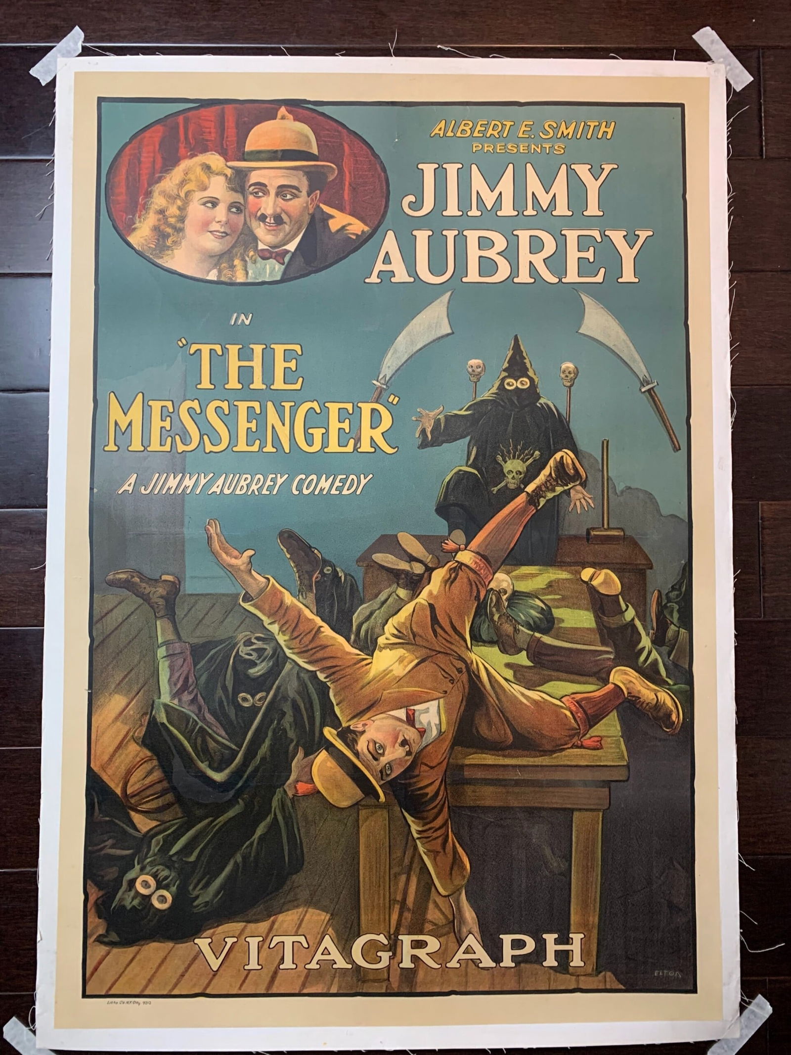 The Messenger - Art By Eltin (1921) 28.25x41 US One Sheet Silent Movie Poster LB: The Messenger - Art By Eltin (1921) 28.25x41 US One Sheet Silent Movie Poster LB, Please refer to the attached photos to determine the condition of this original vintage item. Note: LB means Linen Bac