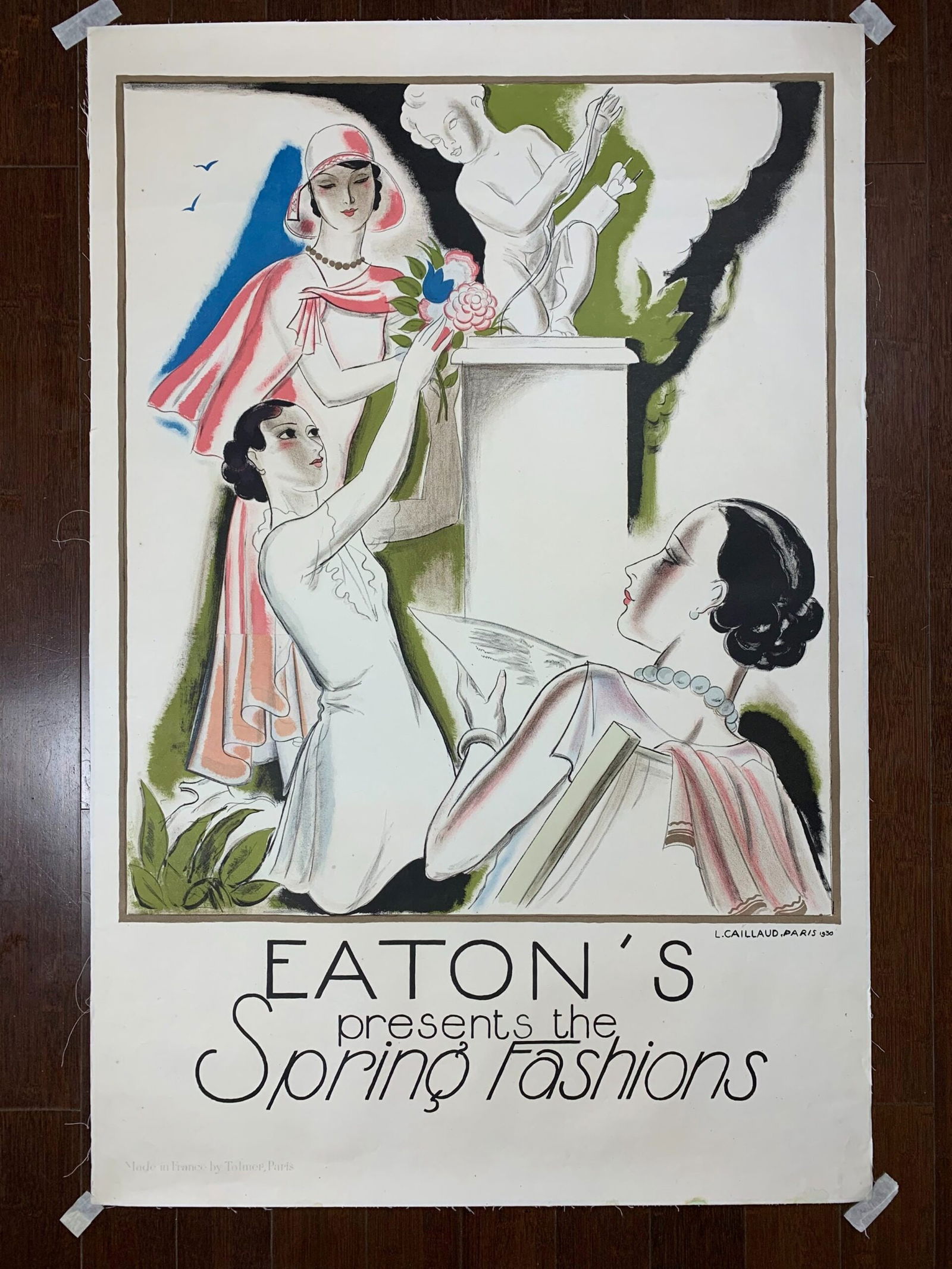 Eaton’s Presents The Spring Fashions - Art By Louis Caillaud (1930) 30.75x47 French (1 of 5)