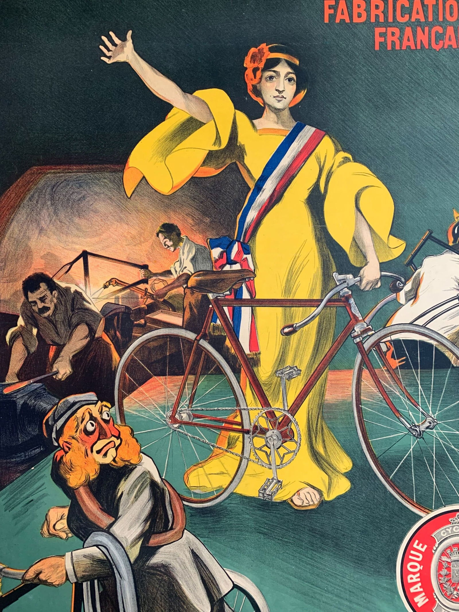 Cycles Horer - Monogram CR (1917) 38x53 French Advertising Poster LB - 7