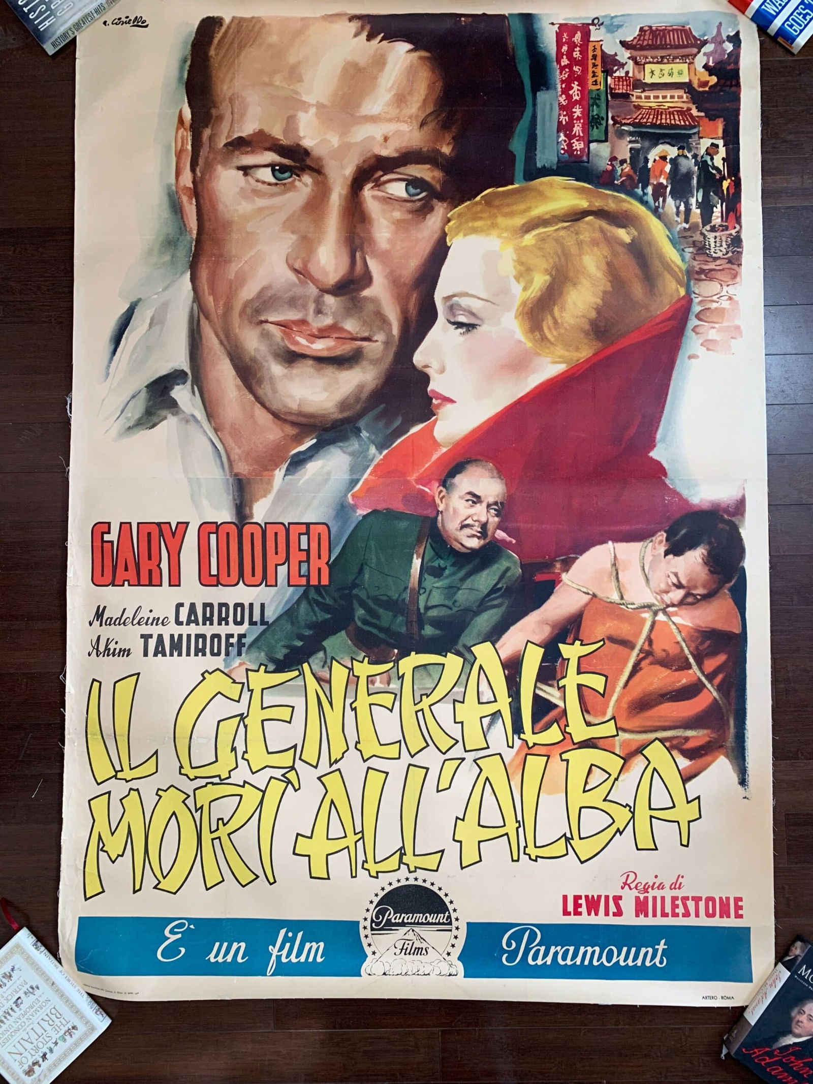 The General Died at Dawn - Gary Cooper (1936) 52x77 Italian Movie Poster LB: The General Died at Dawn - Gary Cooper (1936) 52x77 Italian Movie Poster LB, Please refer to the attached photos to determine the condition of this original vintage item. Note: LB means Linen Backed.