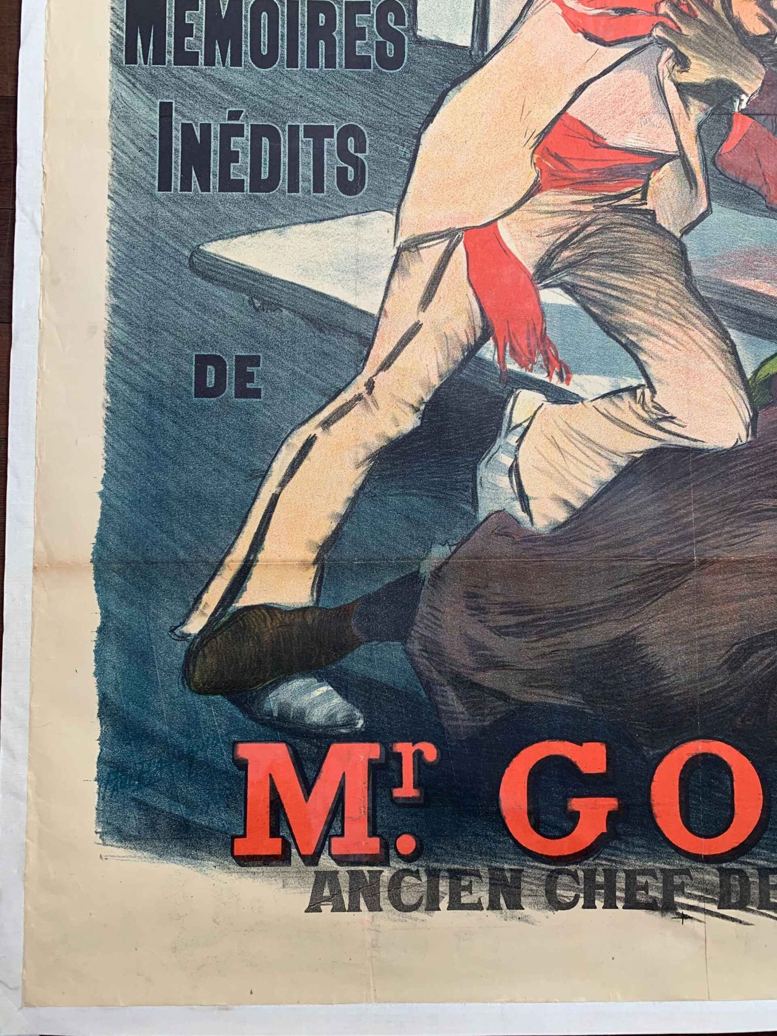 l'Amour a Paris Mr. Goron - Art Balluriau (1898) 43x59 French Litho Poster LB - 5