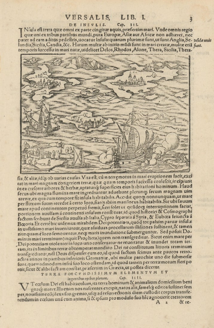 De lnsulis. A map of unidentified islands. Caribbean. SEBASTIAN MÜNSTER 1572 (1 of 1)