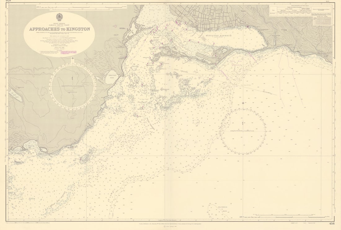 Kingston approach Jamaica south coast Caribbean ADMIRALTY chart 1962 (1966) map (1 of 1)