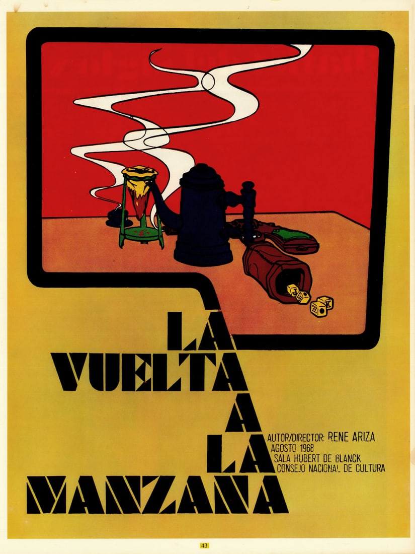 La Vuelta a la Manzana—René Ariza. Around the Block. Cuban film poster 1968: Title: La Vuelta a la Manzana—René Ariza. Around the Block. Cuban film poster 1968 Description: La Vuelta a la Manzana – autor/director René Ariza – agosto 1968 [Around the
